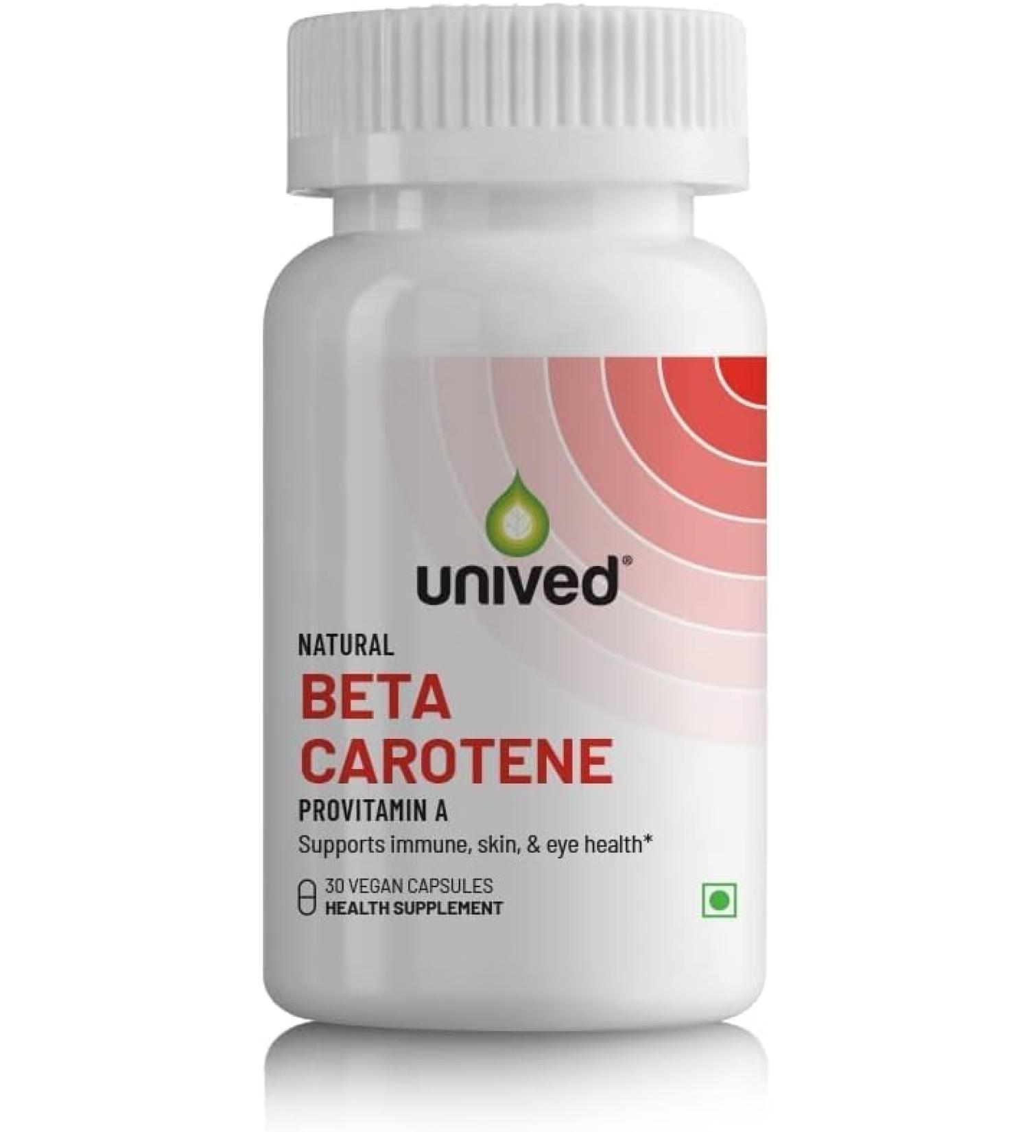 Natural Vitamin A Beta-Carotene - 10000 I.U. from Blakeslea trispora with Spirulina for Eye Skin Immune & Antioxidant Support 30 Vegan Caps - Buy Online on GoSupps.com
