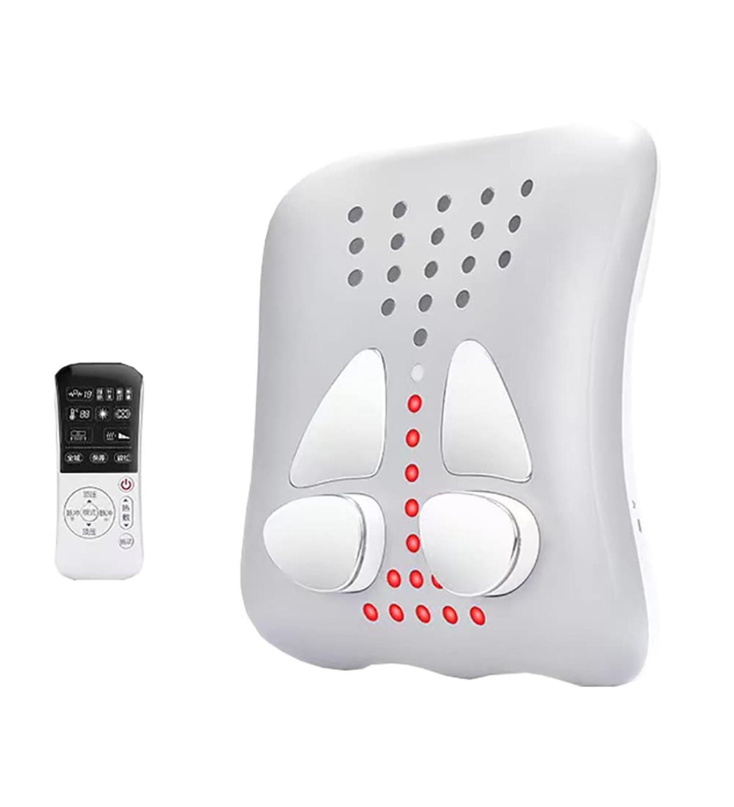 CCNGDS Electrical Lumbar Vertebrae Traction Device - 60-Stage Pulse Intensity 7 Modes 4 Electrode Pads for Lower Back Massage & Relaxation - Buy Online on GoSupps.com