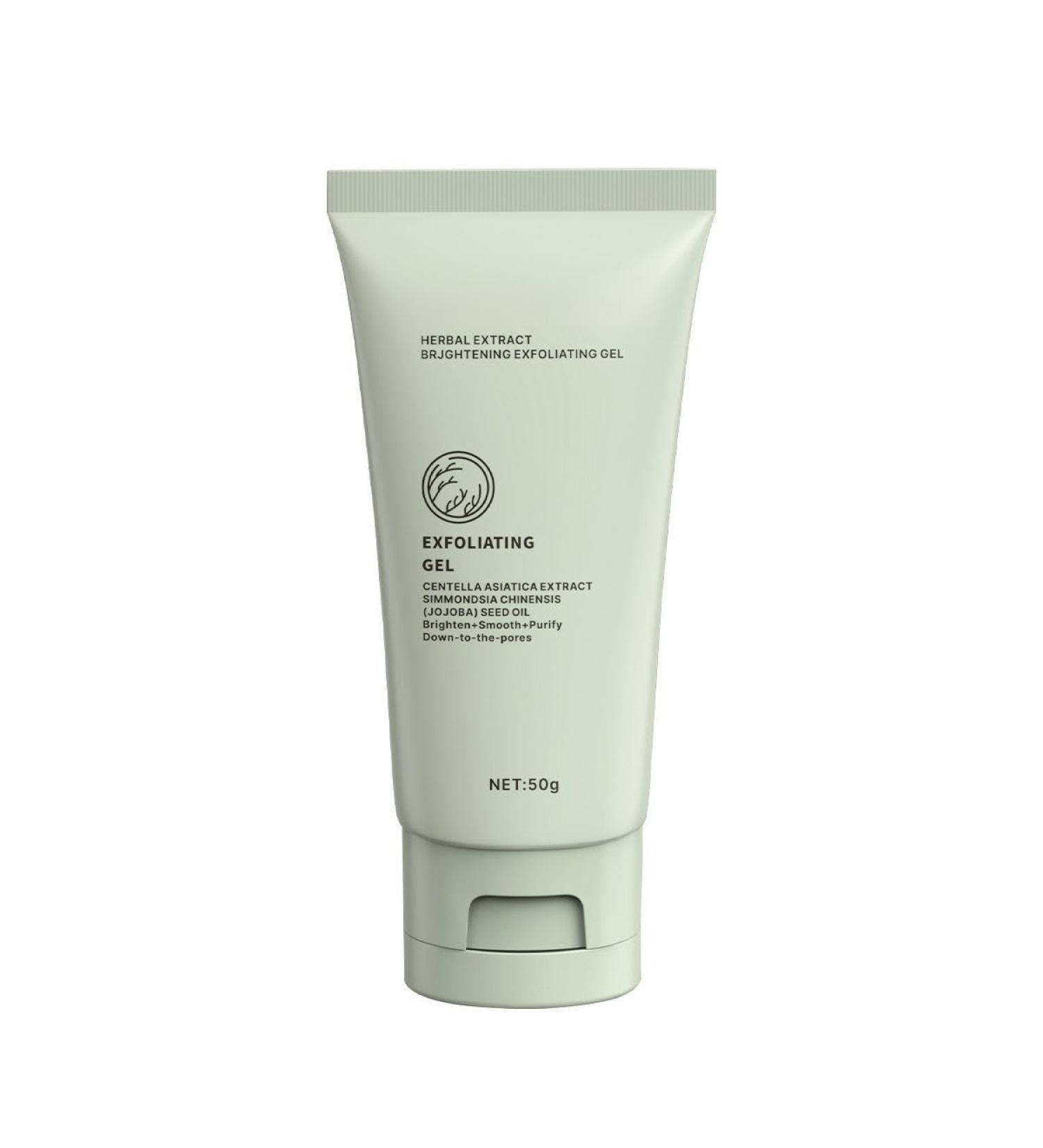 Herbal Brightening Exfoliating Gel - Gentle facial scrub that revitalizes the skin deeply cleanses pores removes dead skin cells and dullness suitable for all skin types 1.76 fl oz - Buy Online on GoSupps.com