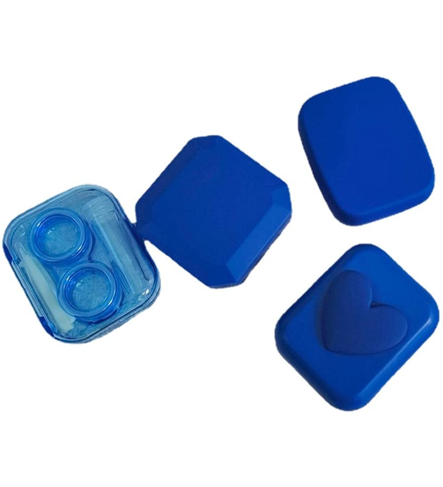 Miedeon Blue Contact Lens Container Set - 4 Fashion Cases for Travel & Storage | Portable Contact Lens Accessories - Buy Online on GoSupps.com