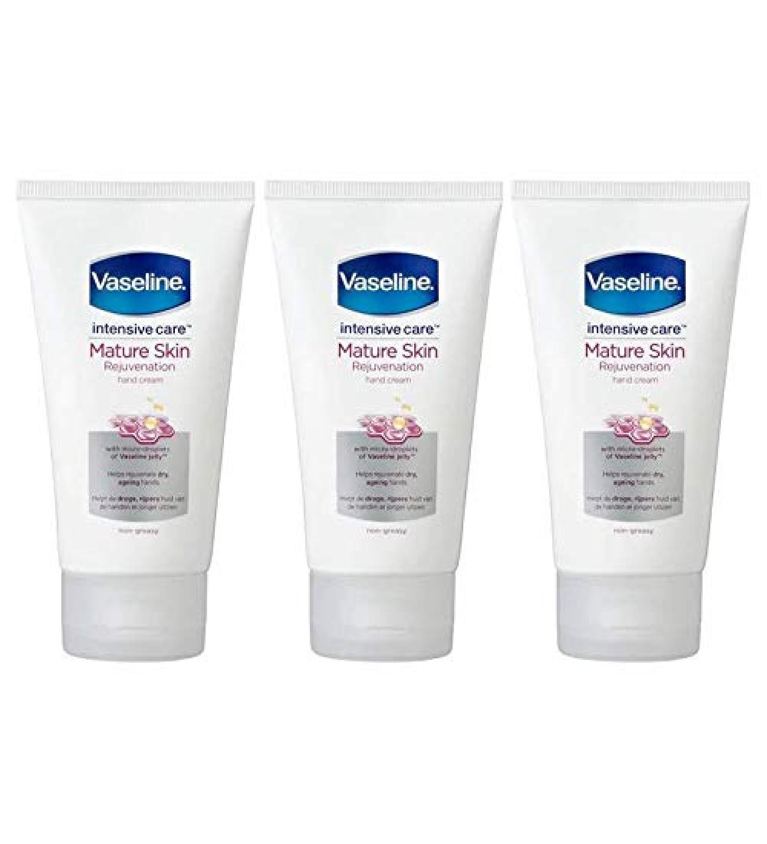 Vaseline Intensive Care Mature Skin Rejuvenation Hand Cream (3 Pack) 75 ml 75 ml (Pack of 3) - Buy Online on GoSupps.com