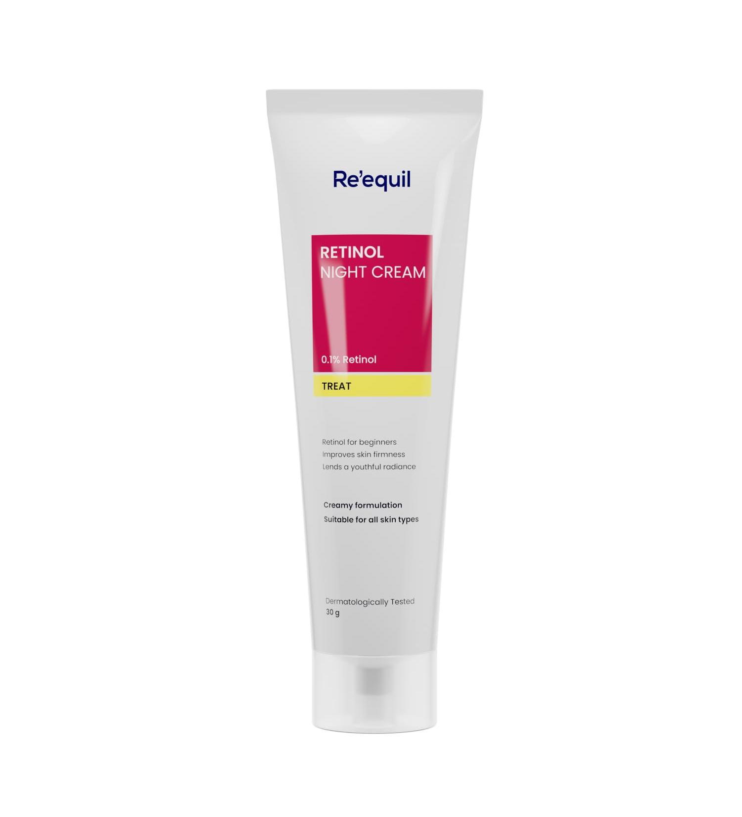 RE EQUIL 0.1% Retinol Night Cream Repair Wrinkles & Fine Lines Improve Skin Firmness | Beginner Friendly | All Skin Types | 30G International Shipping Available - Buy Online on GoSupps.com