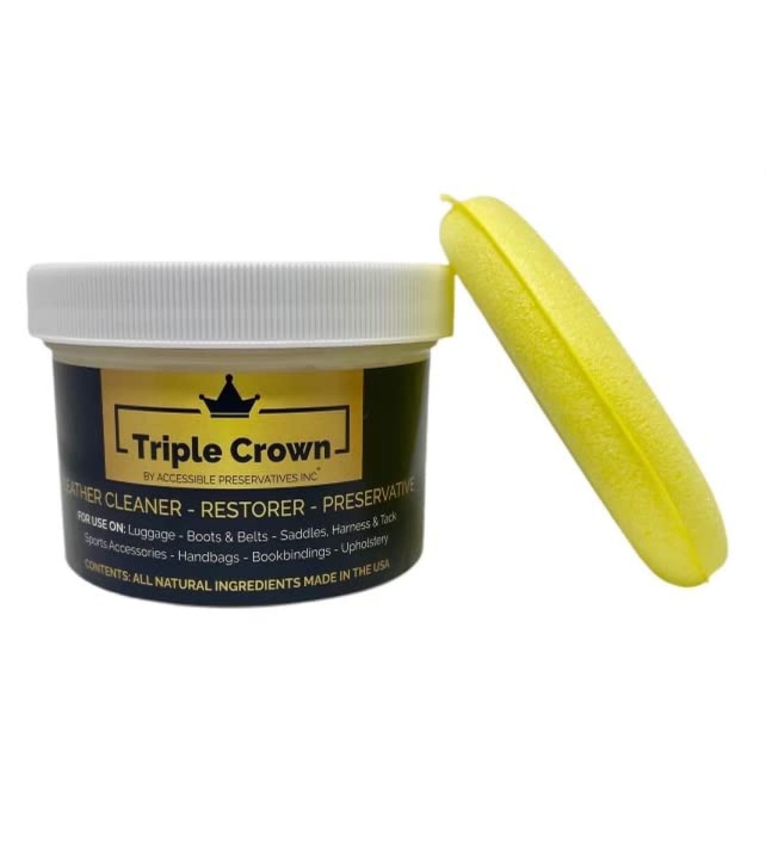 Preservatives Triple Crown Leather Preservative & Restorer (8 oz.) - Hand-Poured 80 Year Old Formula for Boots, Bags, Books - Made in USA - Buy Online on GoSupps.com