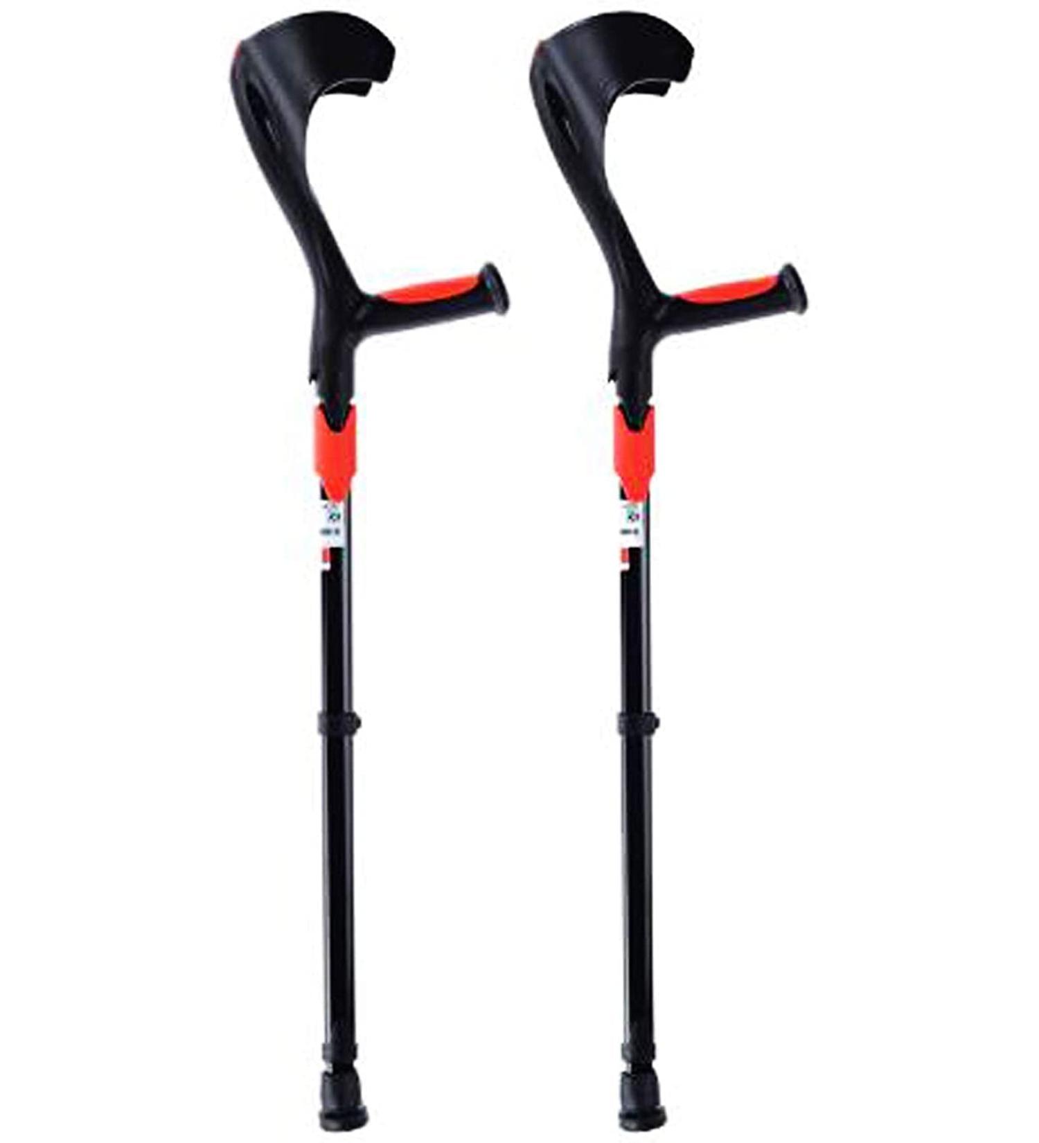 COKVBSKZ LRVTREC Forearm Crutches Adjustable Adjustable Forearm Crutches (1 Pair) of - Lightweight Cuff Crutch - Adjustable Standard and high Adult Anti-Slip Shock Absorber Orange Lightweight Arm - Buy Online on GoSupps.com