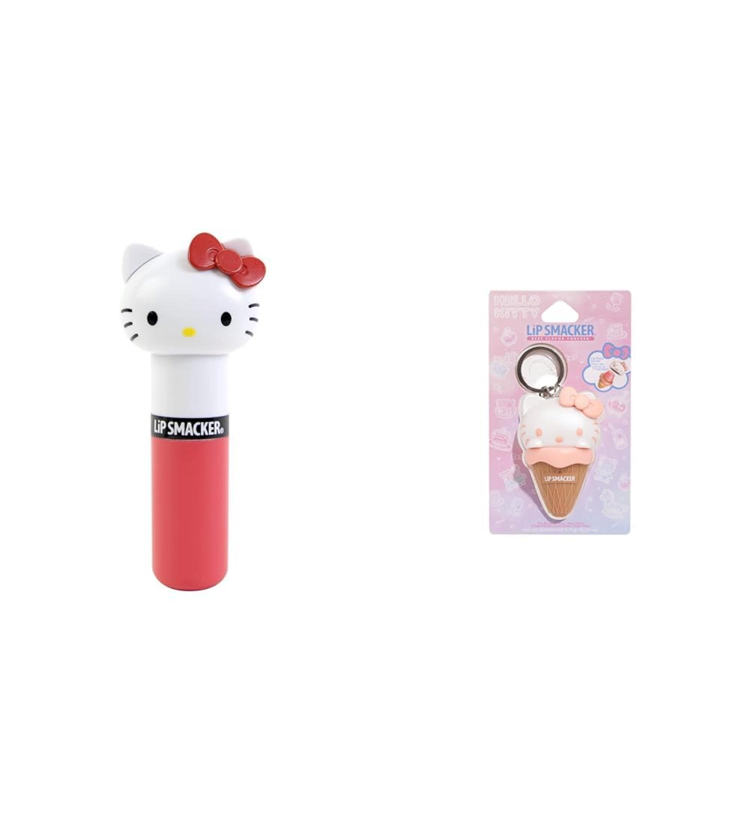 Lip Smacker Hello Kitty Cheerful Cherry & Ice Cream Lip Balms - Sanrio Collection Flavored Moisturizing Lippy Pals - Buy Online on GoSupps.com