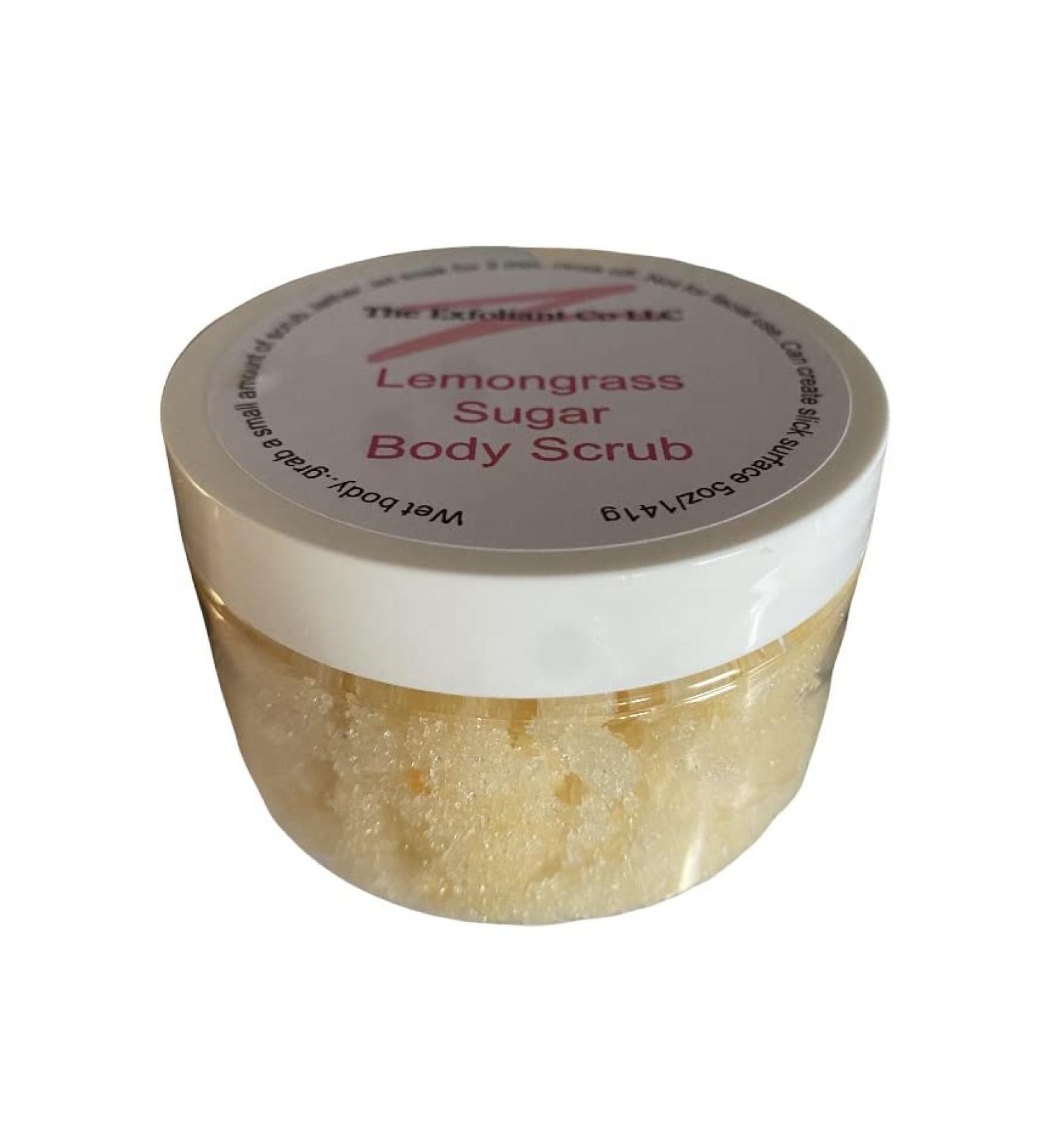 Lemongrass Sugar Body Scrub 5oz - Moisturizing and Exfoliating THE EXFOLIANT CO