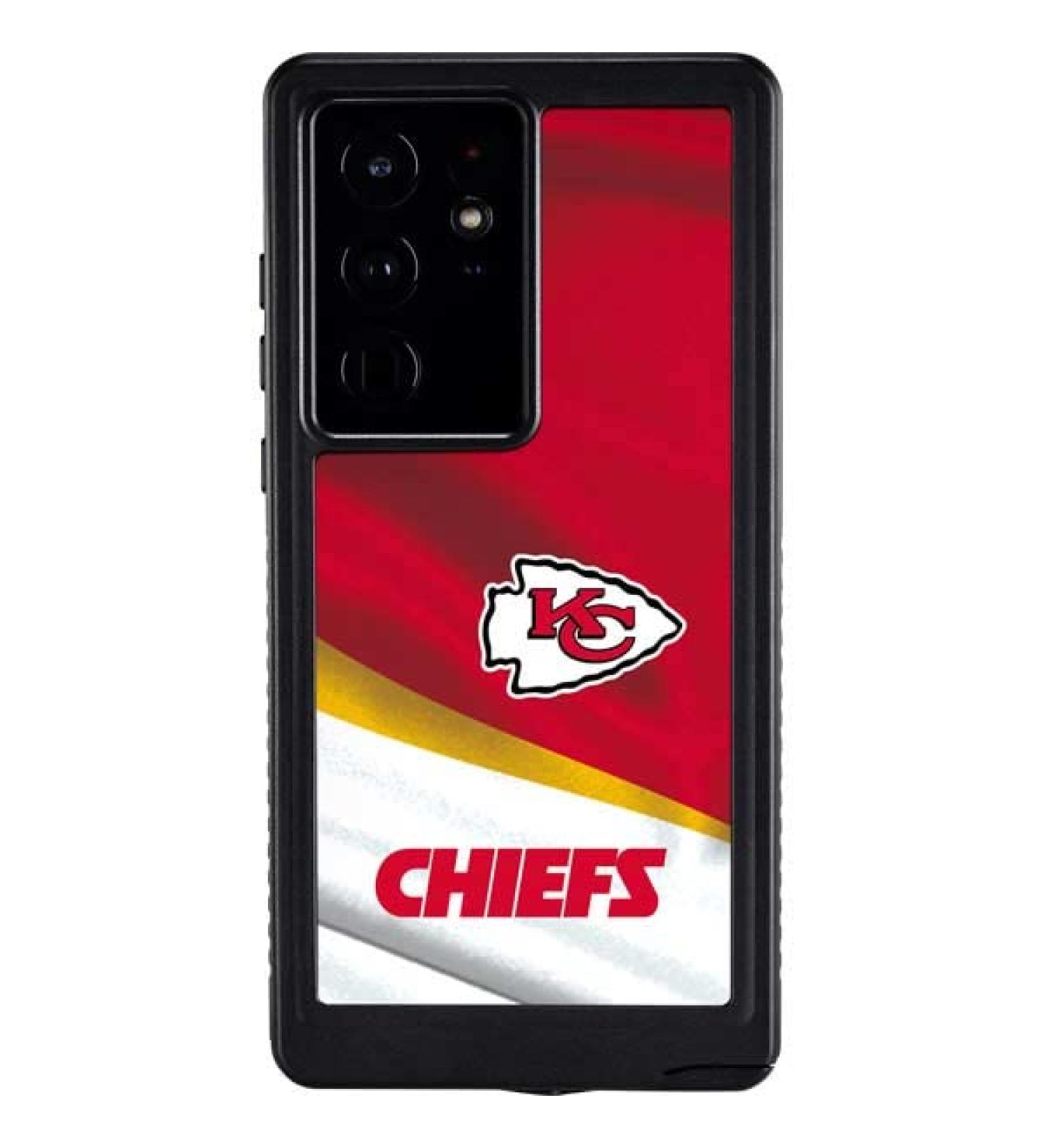 Skinit Waterproof Kansas City Chiefs Samsung Galaxy S22 Ultra Phone Case - NFL Licensed Red Design - Buy Online on GoSupps.com