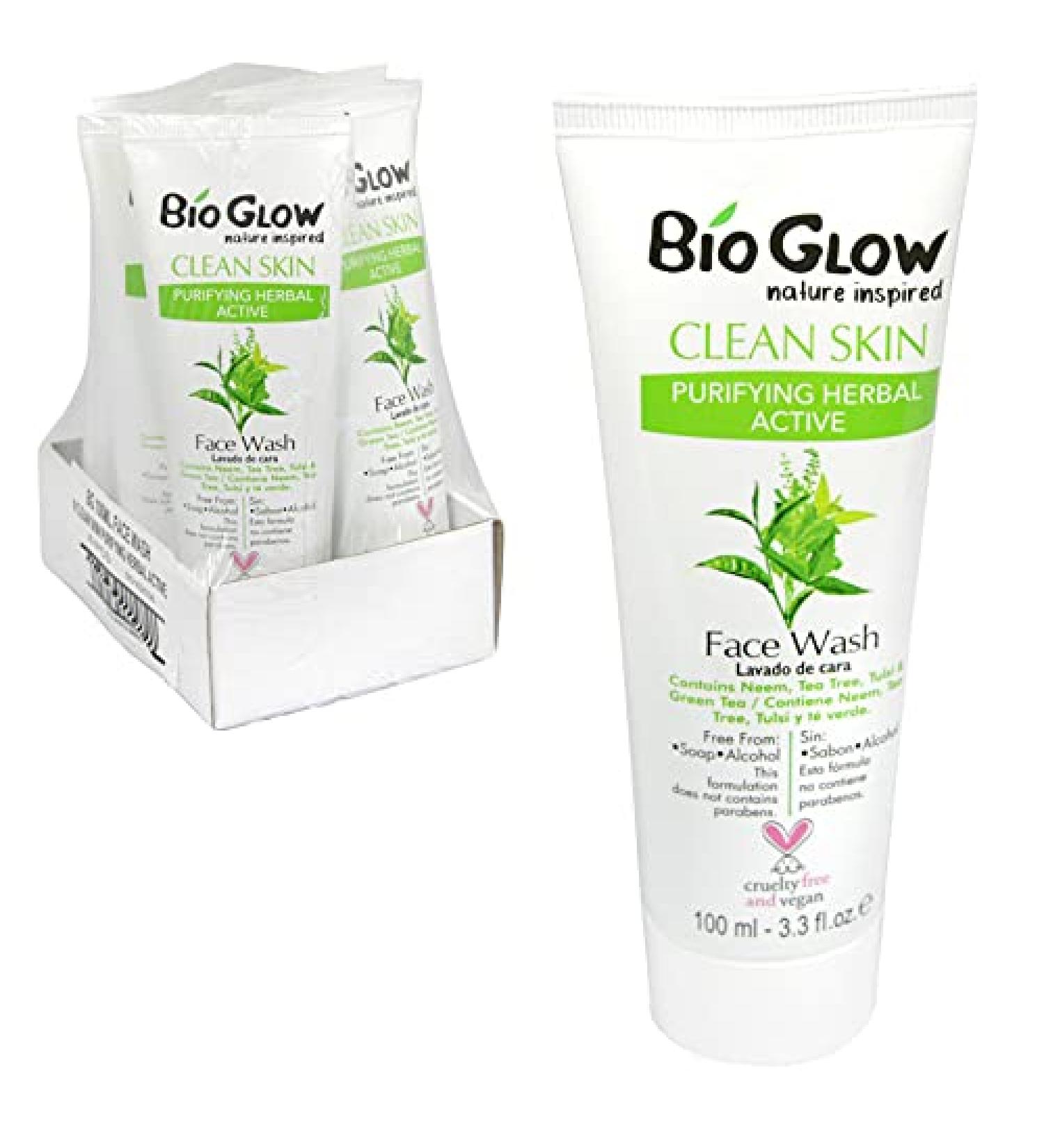 Bioglow Face Wash Purifying Moisturising & Enhancing Cleansing Alcohol Free (Purifying Herbal Active)