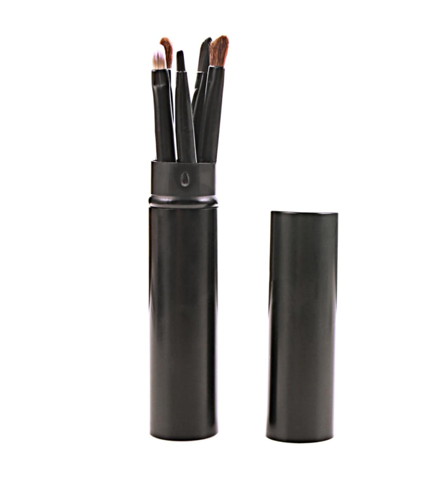 AUTSUPPL 5pcs Eyeshadow Brush Kit Cosmetic Tools Eyeshadow Brush with Case Liner Brush for Eyes Black - Buy Online on GoSupps.com