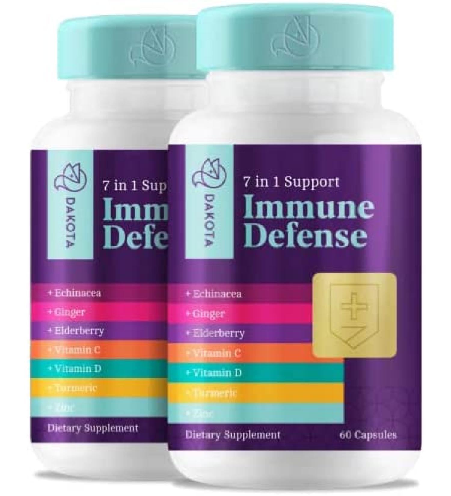 Buy Dakota 7 in 1 Immune Defense - 60 Capsules - Pack of 2 for Optimal Health - Buy Online on GoSupps.com