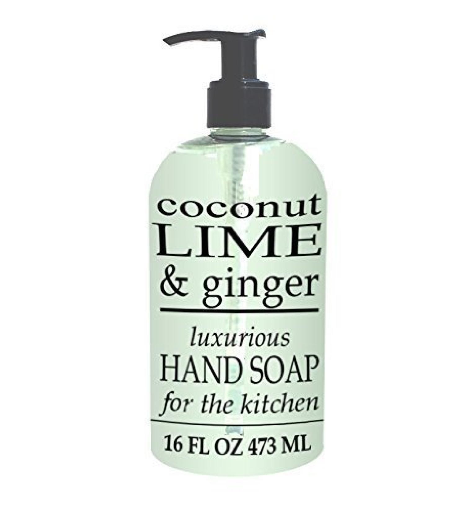 Greenwich Bay Trading Co. Luxurious Hand Soap For The Kitchen 16 Ounce Coconut Lime & Ginger