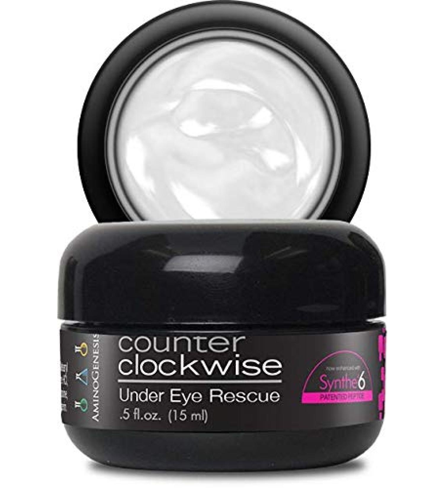 AminoGenesis Counter Clockwise 5 oz Dark Circle and Wrinkle Eye Cream Day and Night Firming Eye Treatment Eye Contour For Sensitive Puffy Eyes and Eye Bags