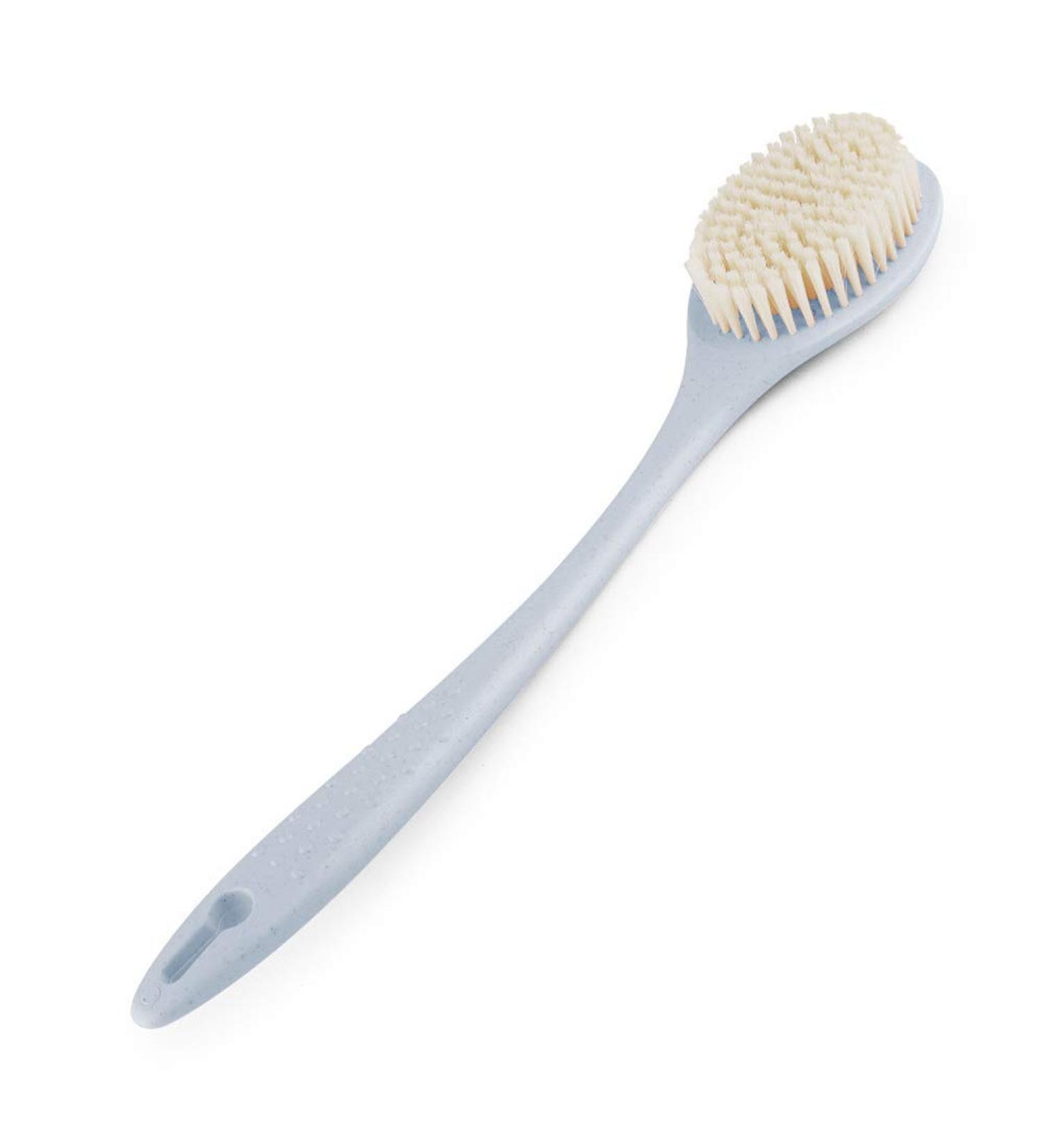 USmascot Long Handle Bath Brush - Soft Spa Shower Body Scrubber with Natural Wheat Straw Handle (Blue) - Buy Online on GoSupps.com
