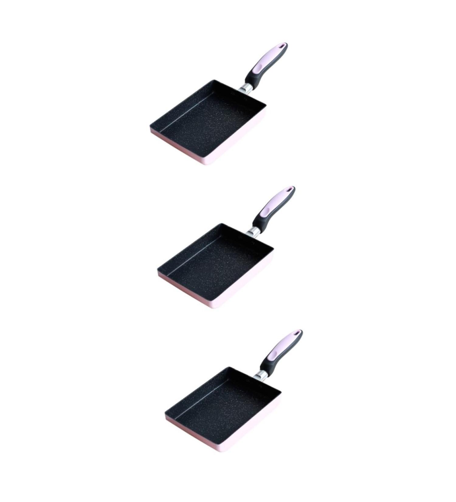 Zerodeko Pancake Skillet Non- Stick Egg Pan 3 Pcs Frying Pan Aluminum Alloy Stone Pot Medical Stone Picnic Barbecue Pan Omelette Pan 34X13CMx3pcs Random Colorx3pcs - Buy Online on GoSupps.com