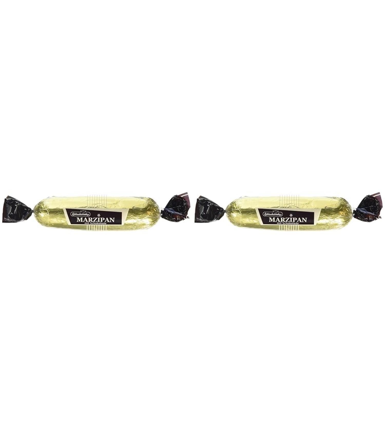 Schluckwerder Dark Chocolate Coated Marzipan 200g (Pack of 2)