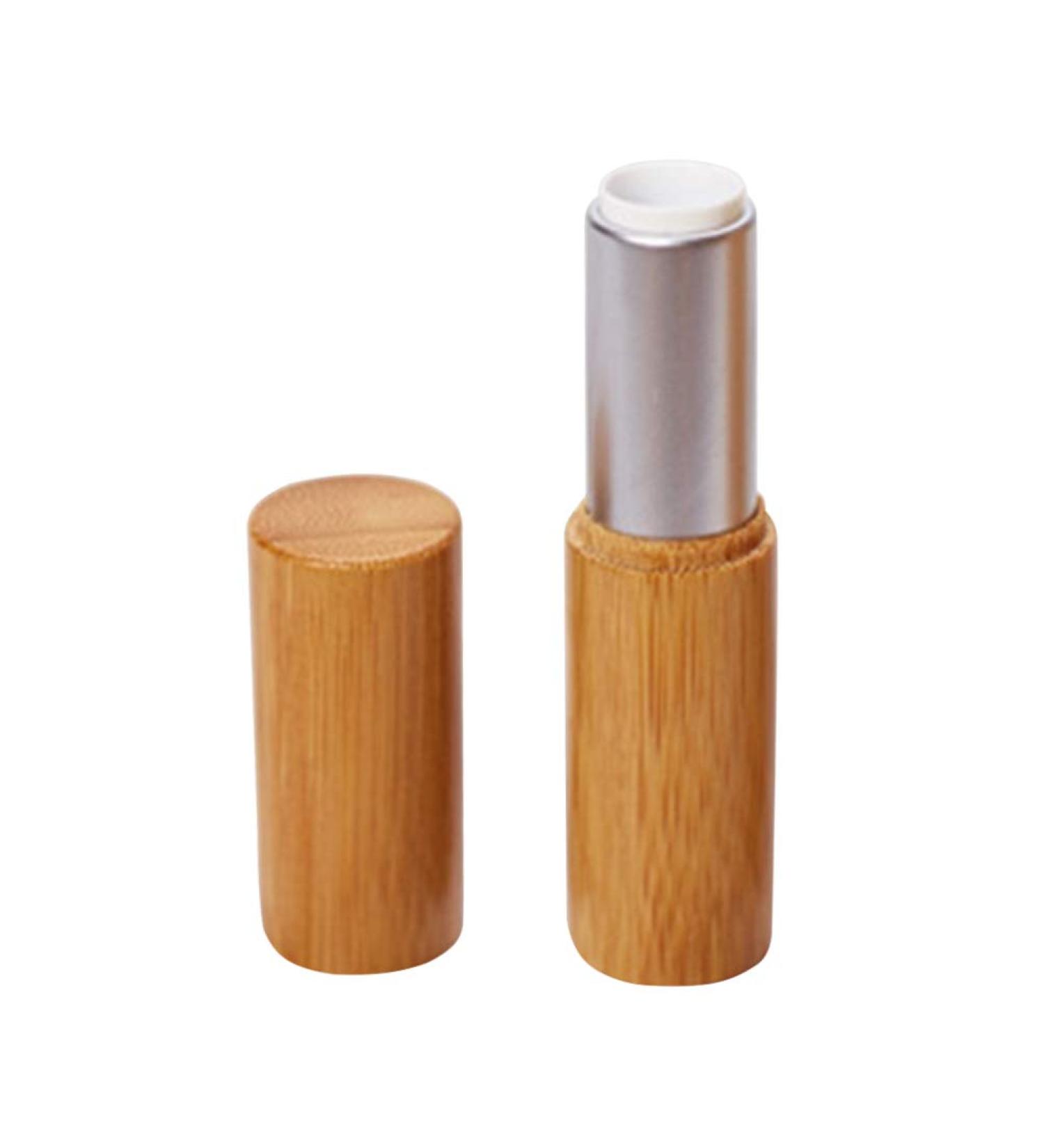 Buy Vosarea 3-Piece Bamboo Wood Lipstick Tubes - Refillable & Eco-Friendly Lip Balm Containers - Silver DIY Cosmetic Holder - Buy Online on GoSupps.com