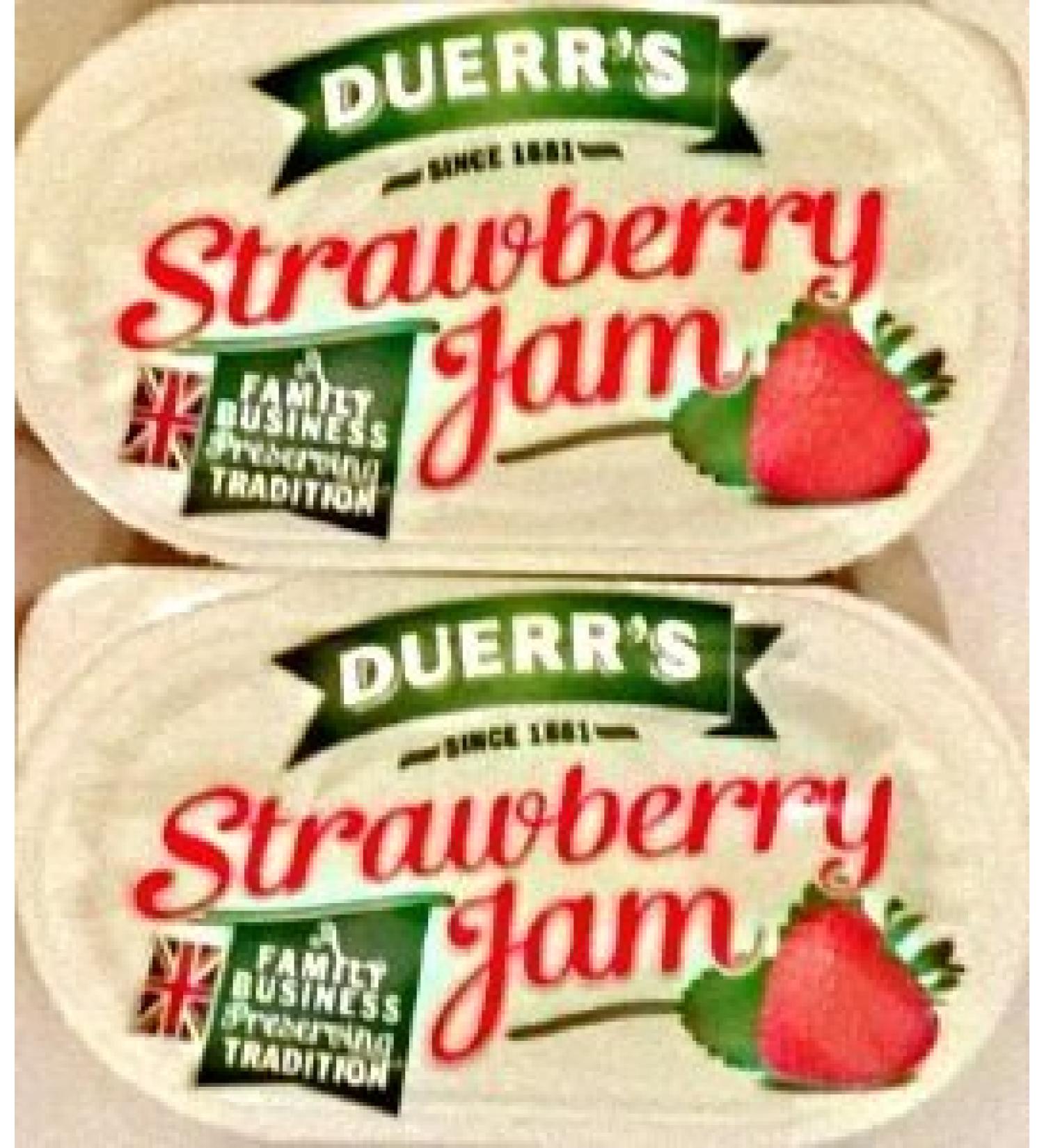 96 Duerr's Strawberry Jam Individual Portions