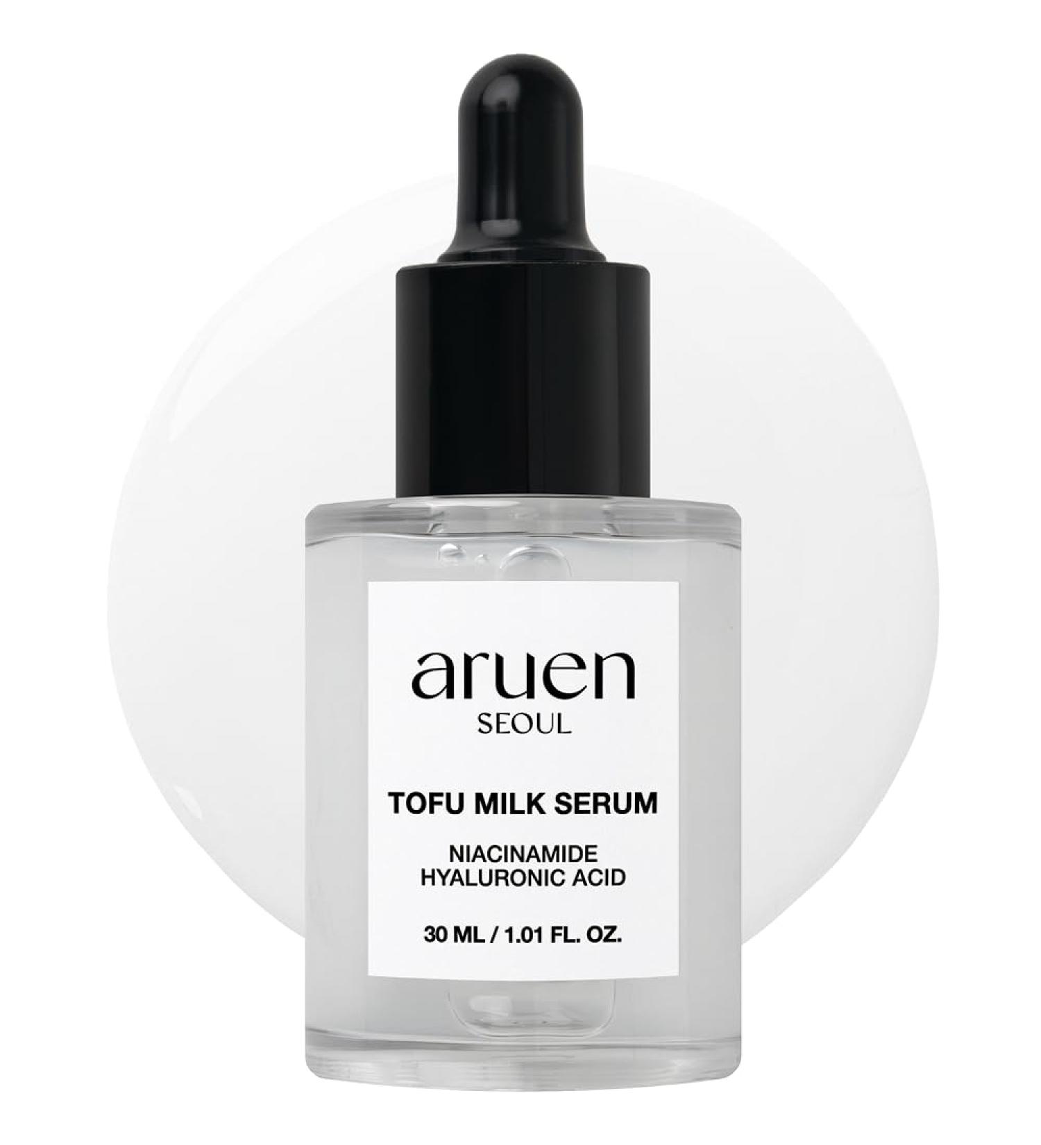 aruen Fermented Tofu Collagen Serum 68% Fermented Soy Milk with Niacinamide & Hyaluronic Acid Korean Hydrating Face Serum for Firming, Radiance & Skin Barrier Care (1.01 fl oz / 30ml) - Buy Online on GoSupps.com