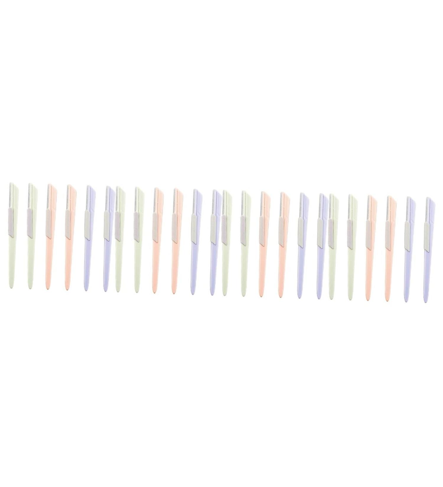 Minkissy 24 STK Eyebrow Knife - Stainless Steel Facial Razors & Trimmers for Precise Eyebrow Cutting | International Shipping - Buy Online on GoSupps.com