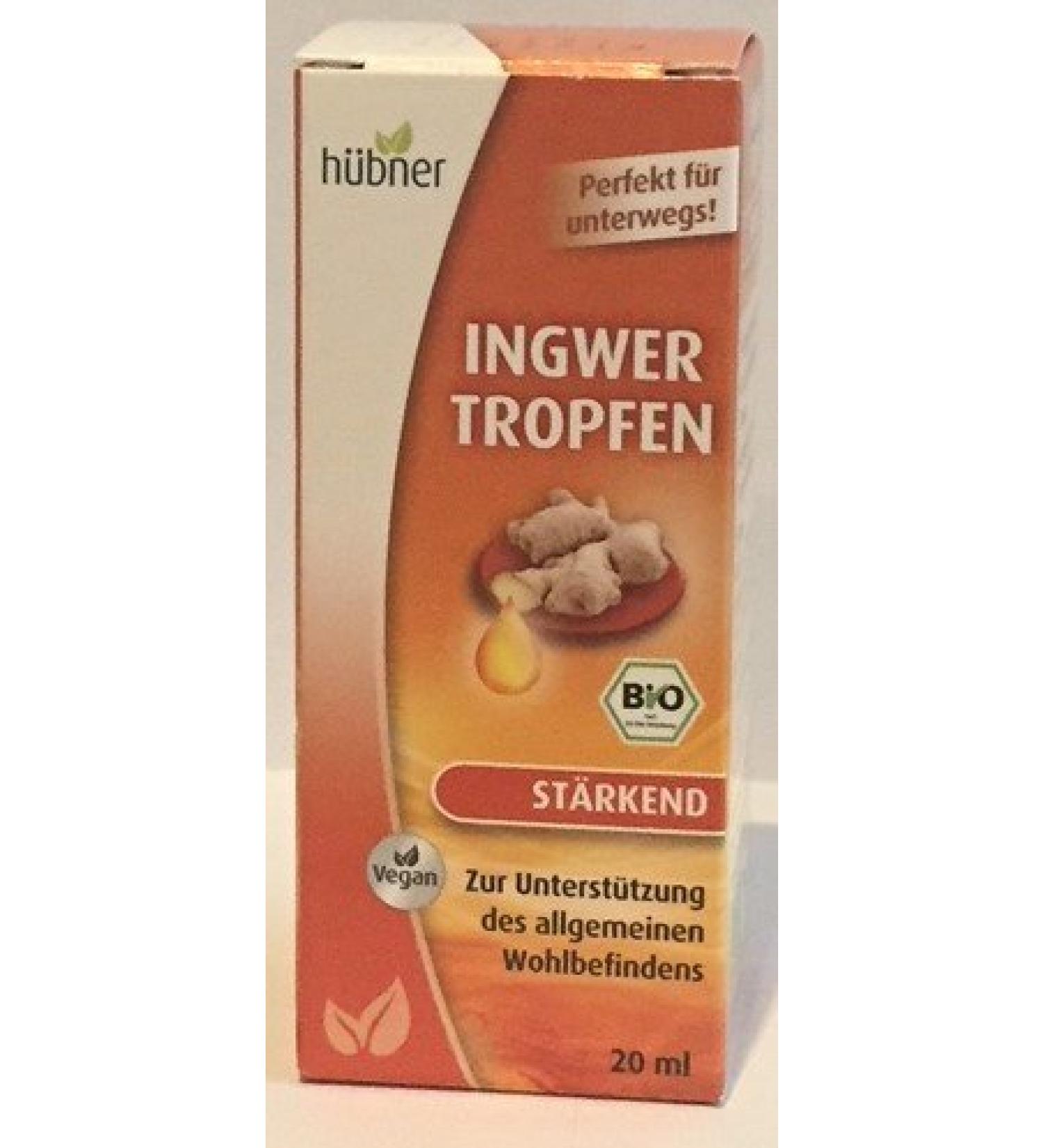 H bner Ginger Drops Double Pack 2 x 20ml - Natural Relief for Nausea & Digestive Health | International Shipping Available - Buy Online on GoSupps.com