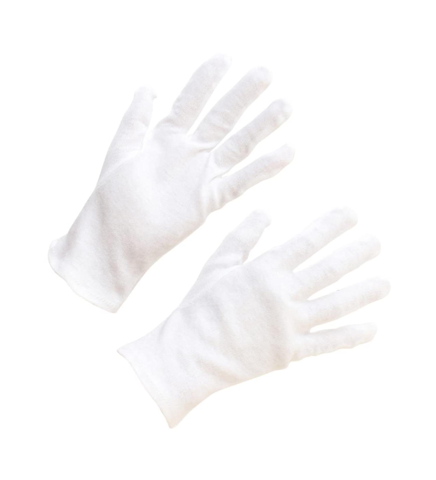 PLAFOPE 12 Pairs Moisturizing Jewelry Inspection Lab Glove Hand Hair Salon The Ove Glove Stretchable Lining Glove Cotton White L1:23X10cm White - Buy Online on GoSupps.com