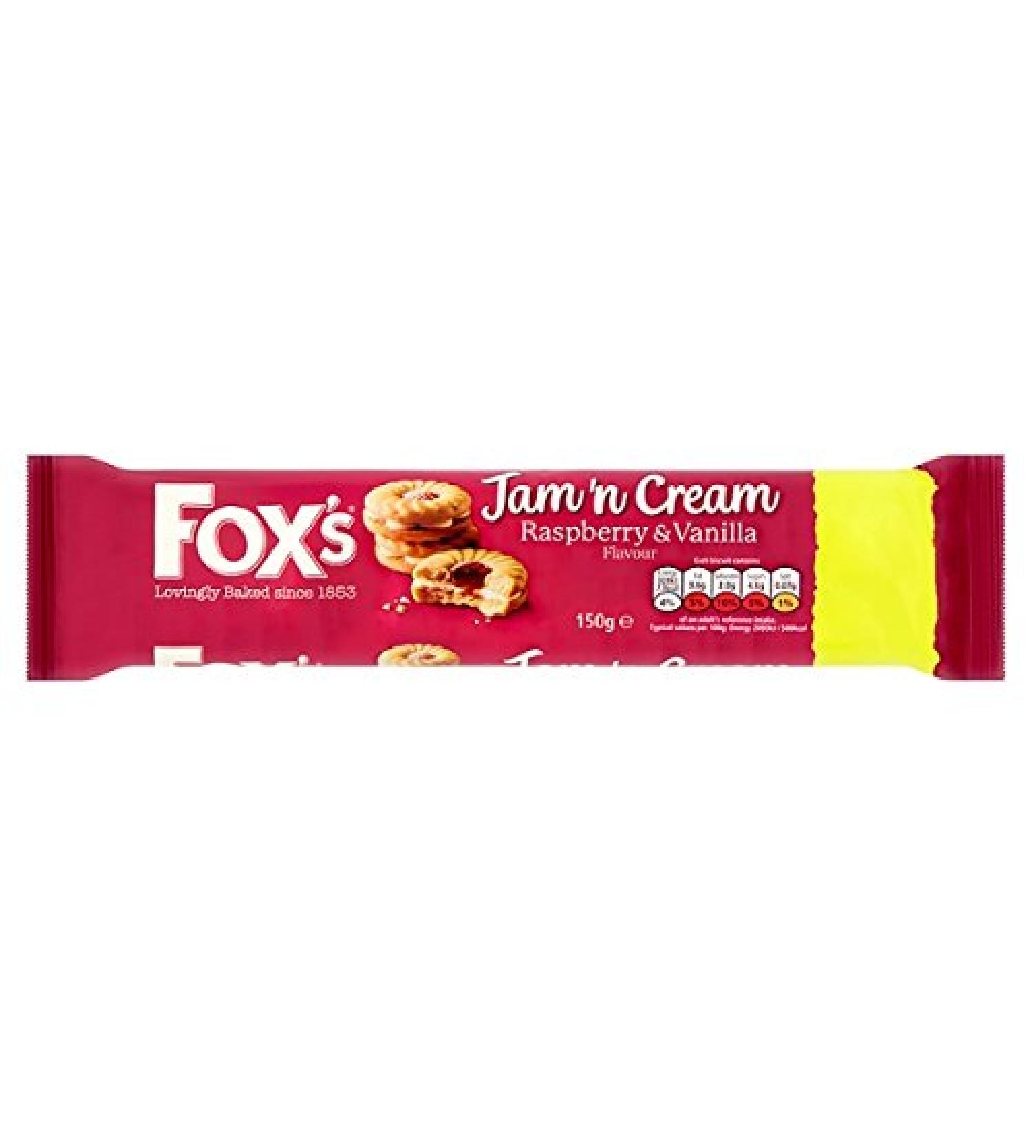 Fox's Fox's Jam 'n Cream 12 x 150g Raspberry & Vanilla 150g