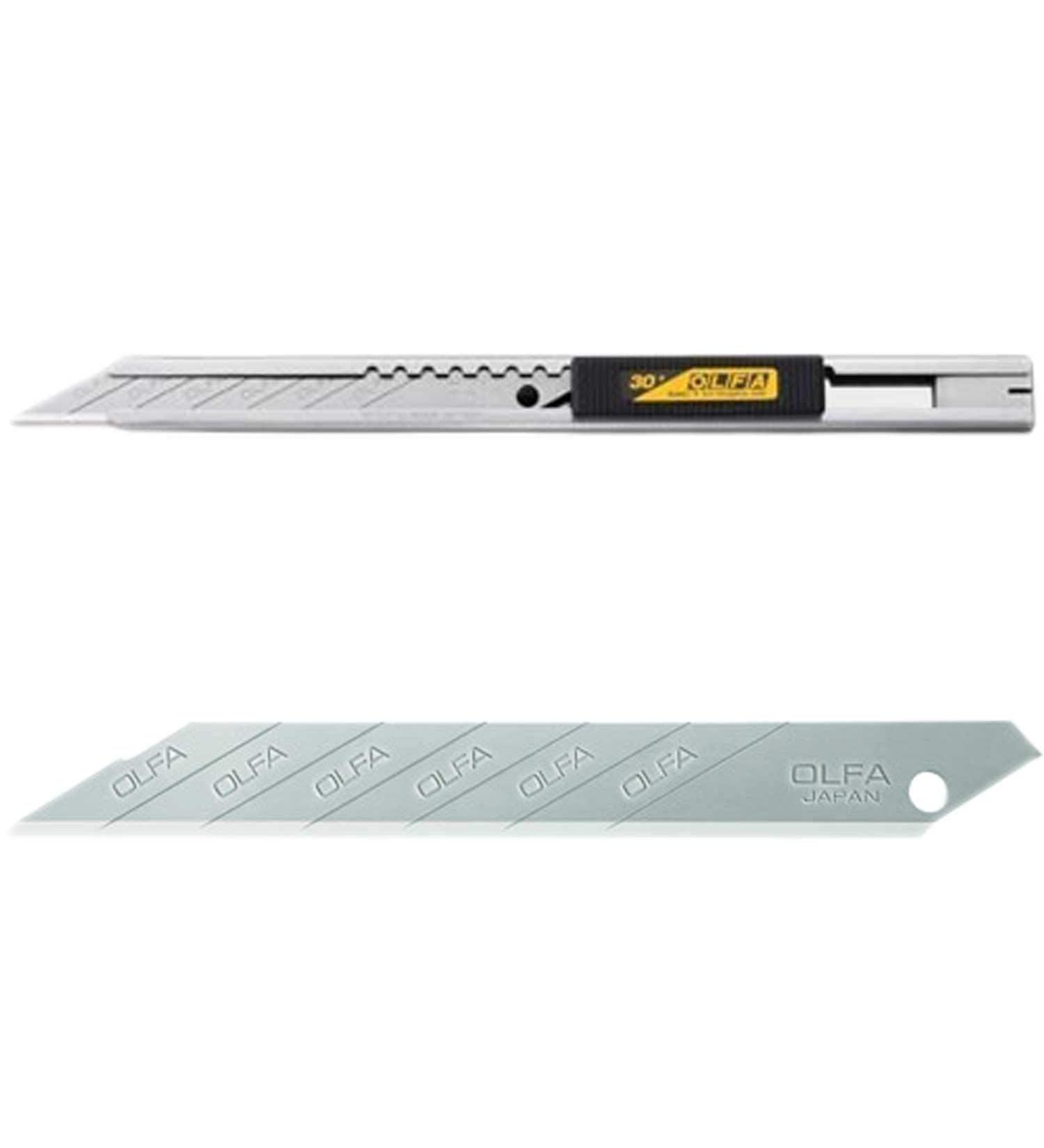 The maximum sharpness/Made in Japan/OLFA 9mm Stainless Steel Auto-Lock Graphics Utility Knife & 9mm Snap-Off Art Blade  10-Pack Value Set (with our shop original description of goods) - Buy Online on GoSupps.com