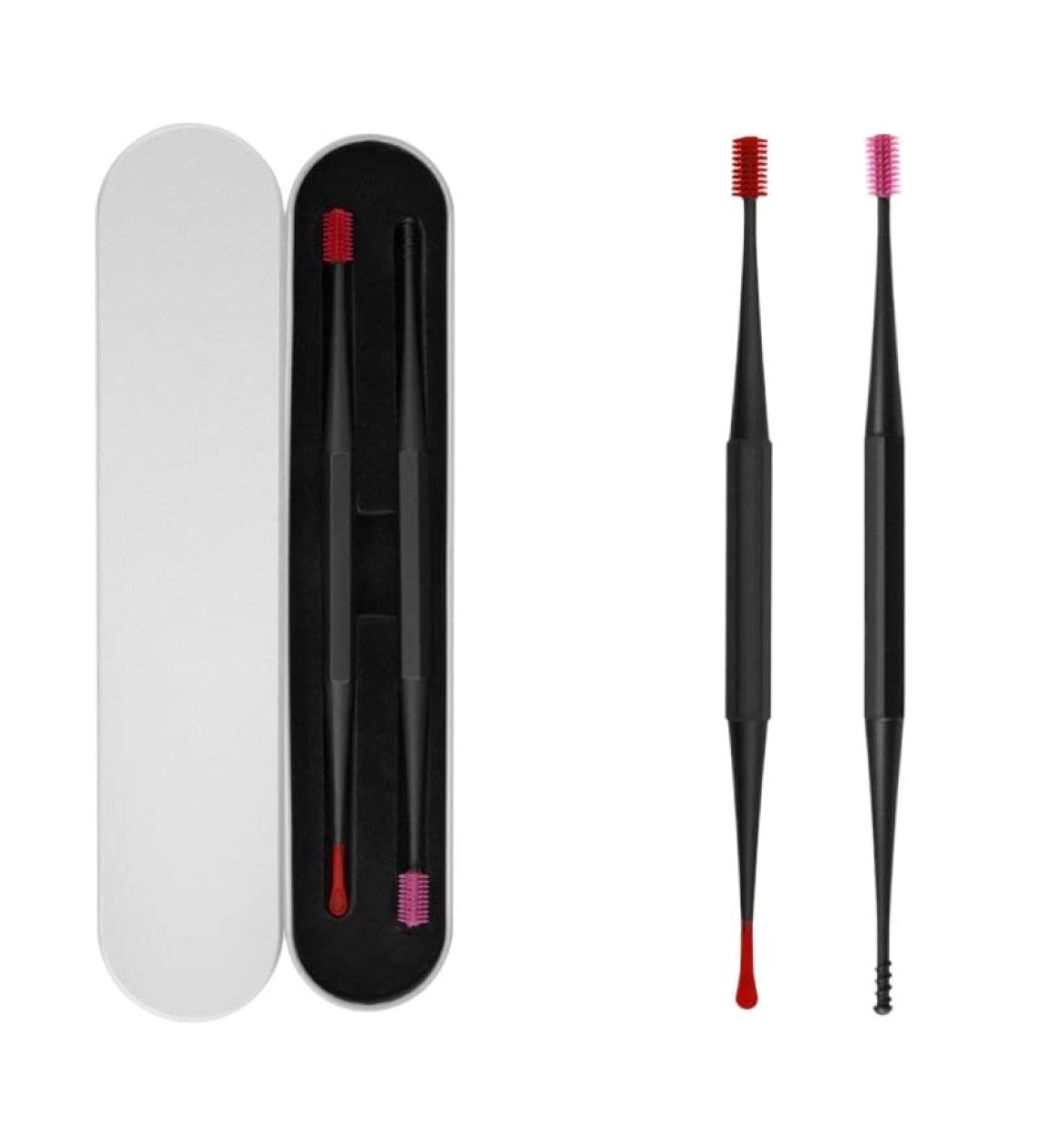 Dual-Head Ear Wax Removal Tool Set with Storage Box - Portable & Reusable Ear Cleaner Kit - Buy Online on GoSupps.com