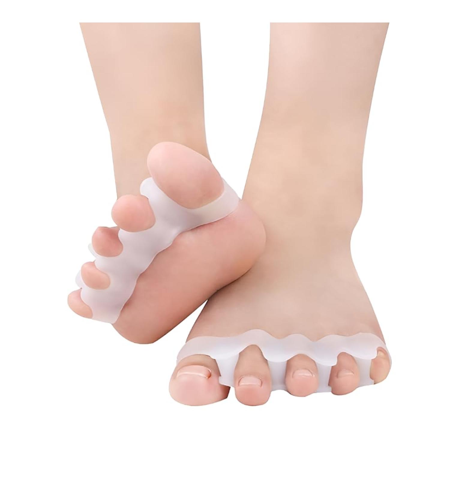 Soft Gel Toe Spacers for Bunion Correction | Toe Separators & Straighteners - Restore Toes Shape (White - Buy Online on GoSupps.com
