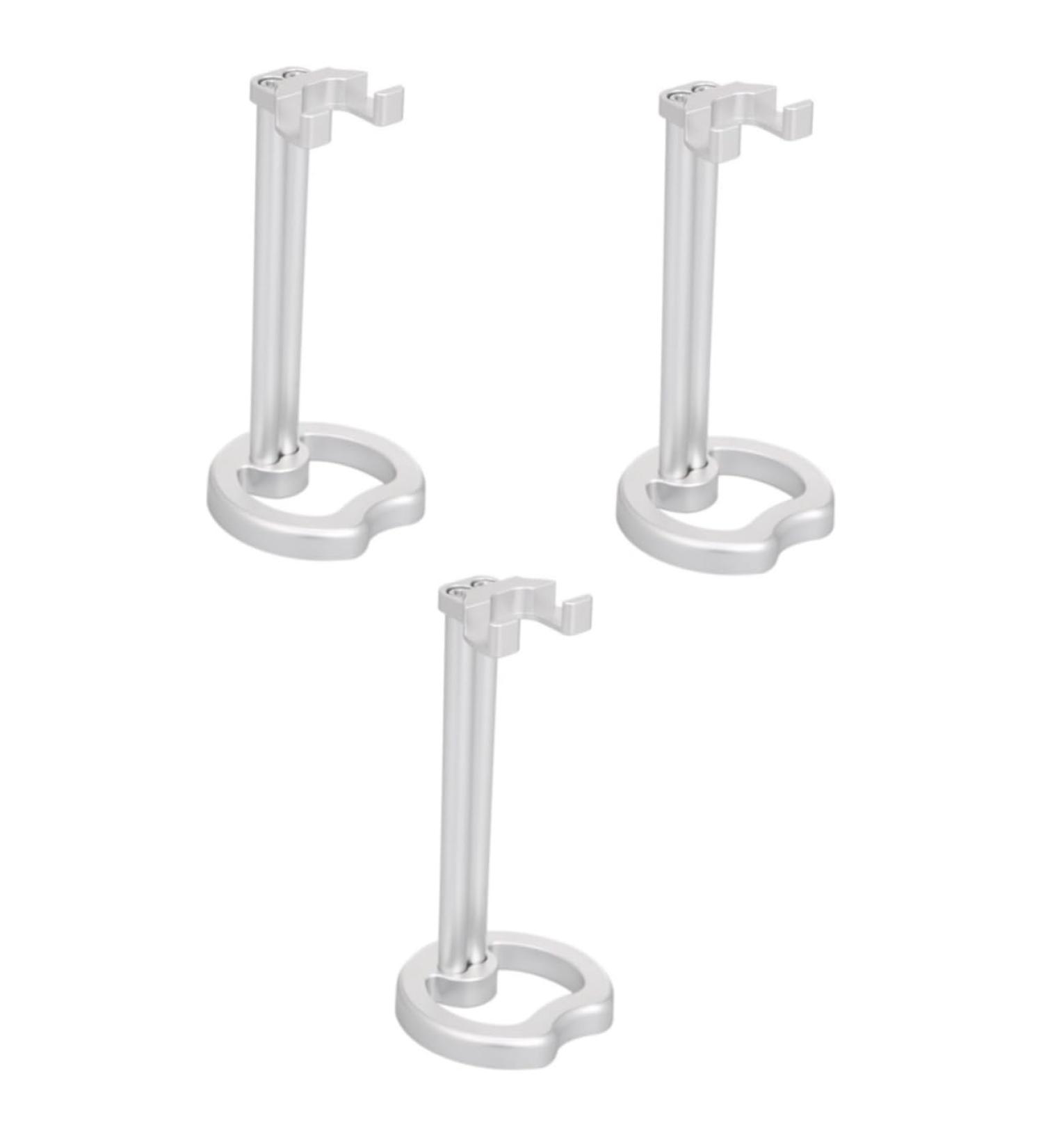 PopetPop 3-in-1 Safety Razor & Shaving Brush Holder Set - Stylish Silver Stand for Men - Ideal for Razor Organization - Buy Online on GoSupps.com