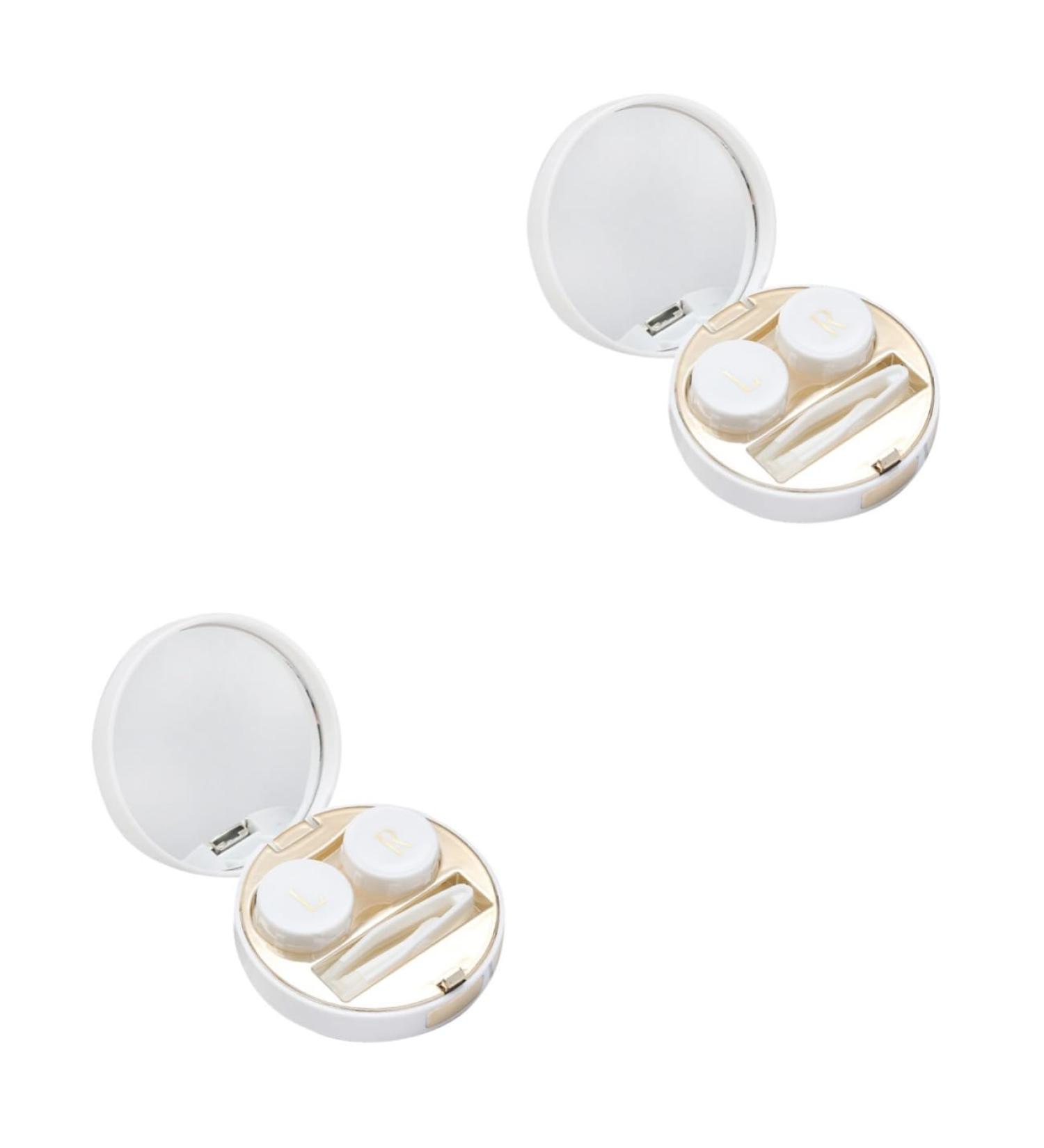 Buy Healvian 2 STK Travel Contact Lens Case Set - Hard Shell Marble Design for Safe Storage - International Shipping Available - Buy Online on GoSupps.com