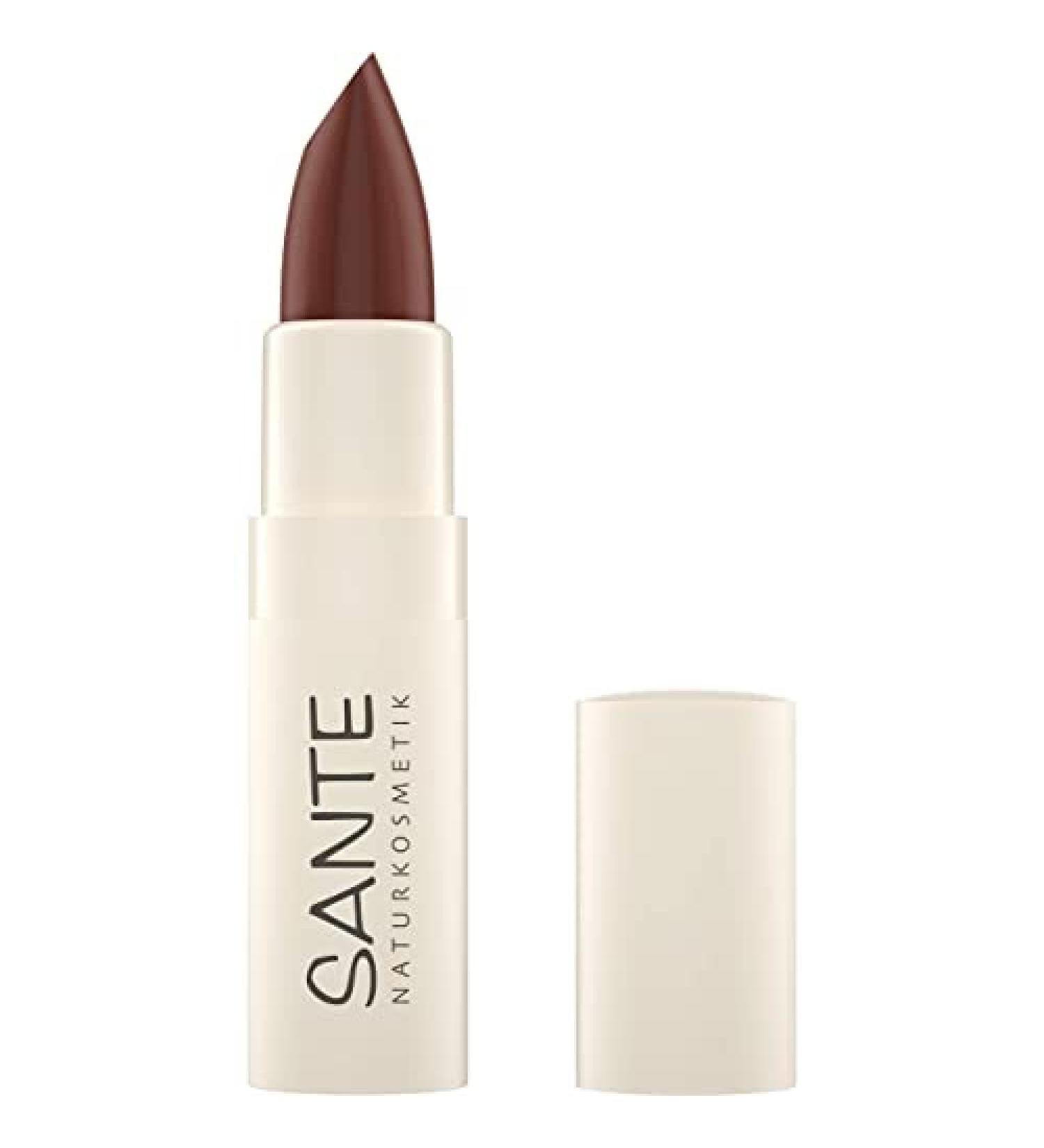 Sante Moisture Lipstick 08 Rich Cacao - Hydrating Colorful Lip Color with Hyaluronic Acid | Natural Cosmetics for All Skin Types - Buy Online on GoSupps.com