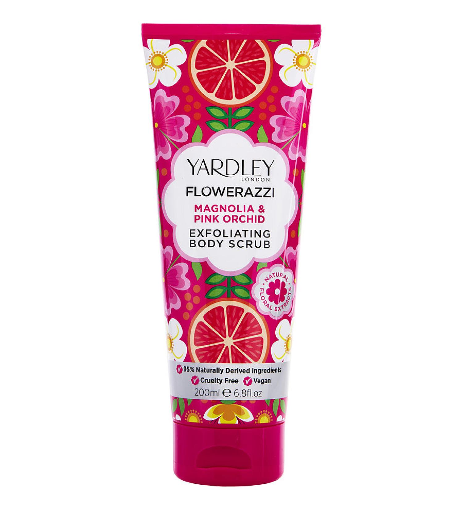YARDLEY FLOWERAZZI MAGNOLIA & PINK ORCHID by Yardley - BODY SCRUB 6.7 OZ - WOMEN