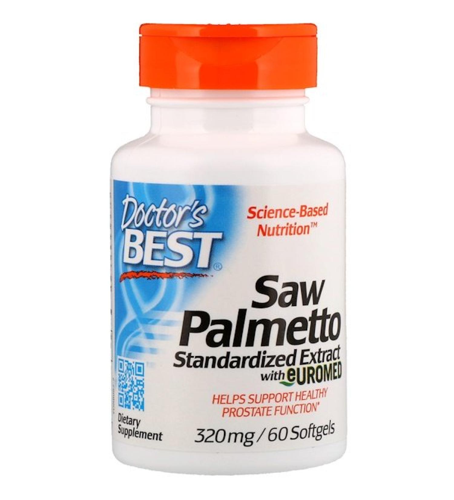 Doctor's Best Saw Palmetto Standardized Extract with Euromed 320 mg 60 Softgels
