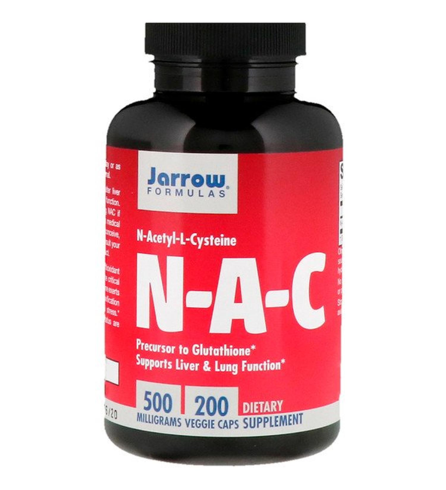 Jarrow Formulas N-A-C N-Acetyl-L-Cysteine 500 mg 200  Veggie Caps