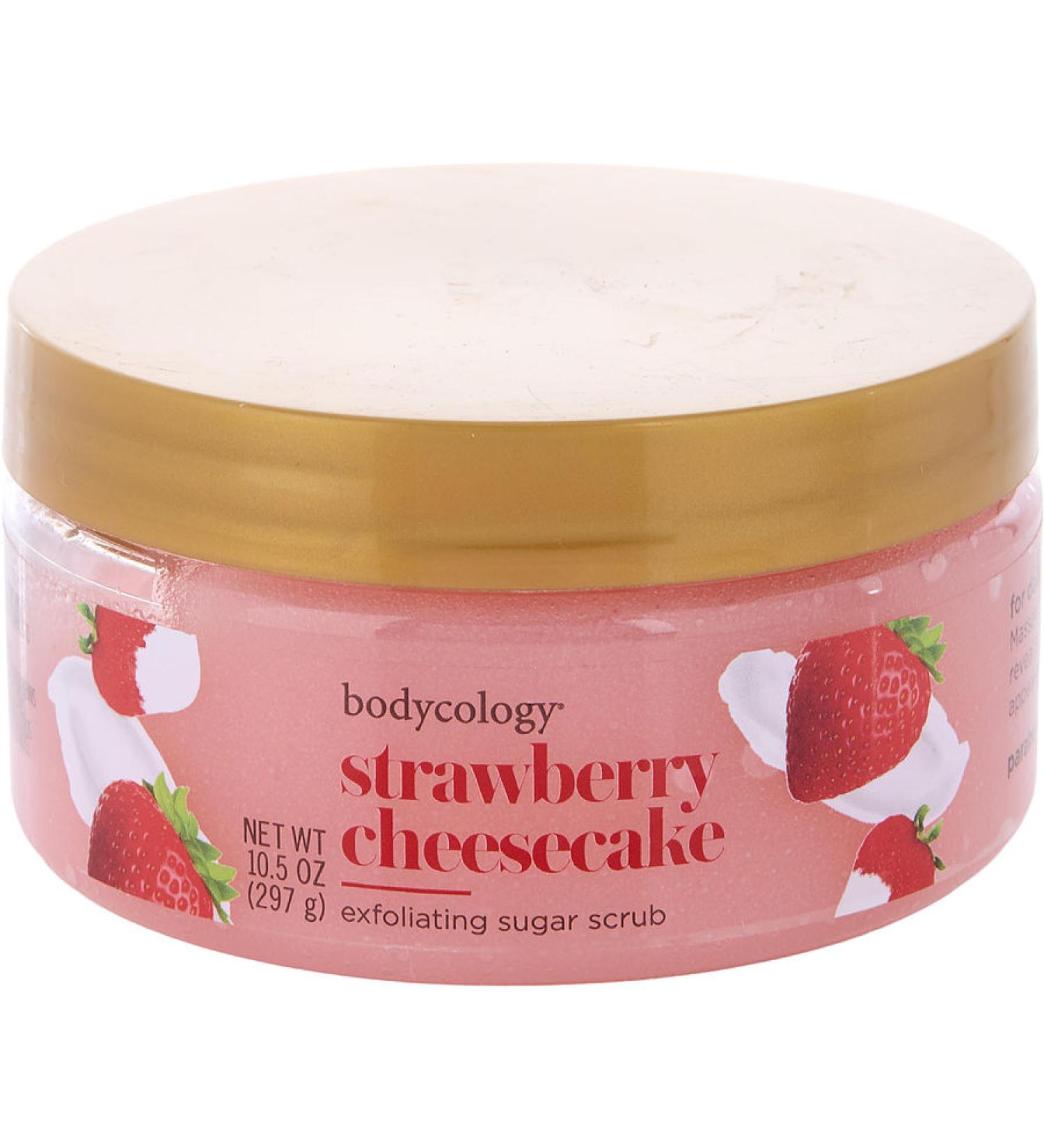 BODYCOLOGY STRAWBERRY CHEESECAKE by Bodycology - EXFOLIATING SUGAR SCRUB 10.5 OZ - WOMEN