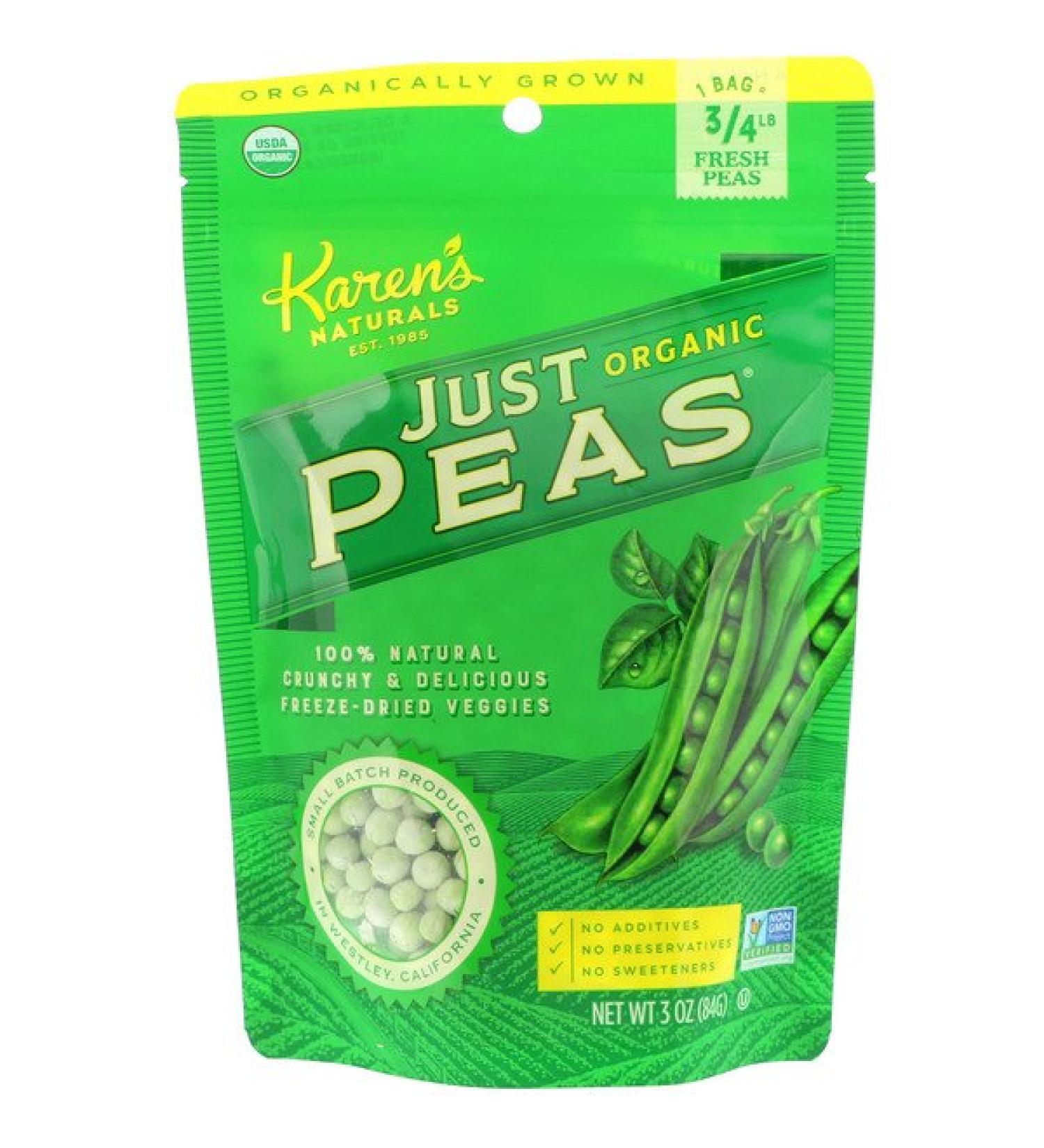 Karen's Naturals Organic Just Peas 3 oz (84 g)