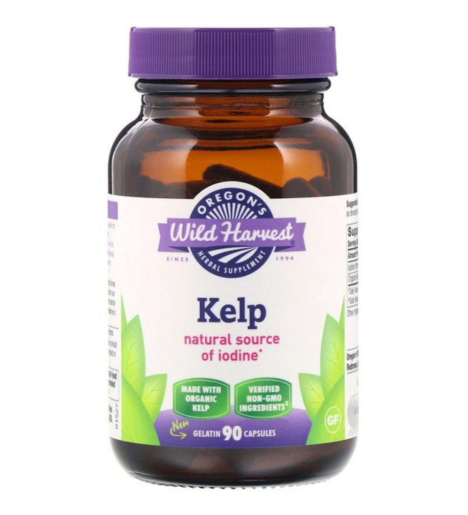 Oregon's Wild Harvest Kelp 90 Gelatin Capsules