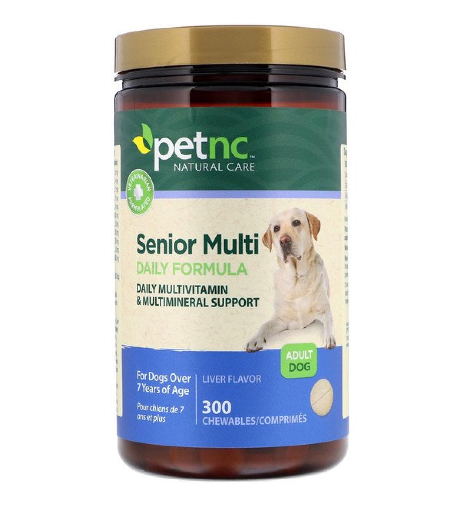petnc NATURAL CARE Senior Multi Daily Formula Liver Flavor Adult Dog 300 Chewables