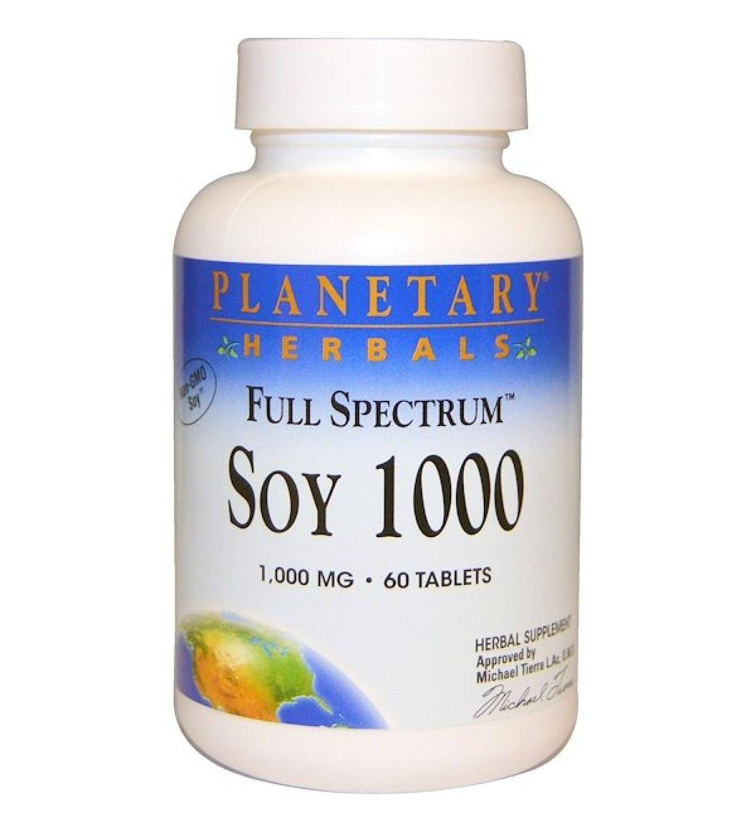 Planetary Herbals Full Spectrum Soy 1000 1000 mg 60 Tablets