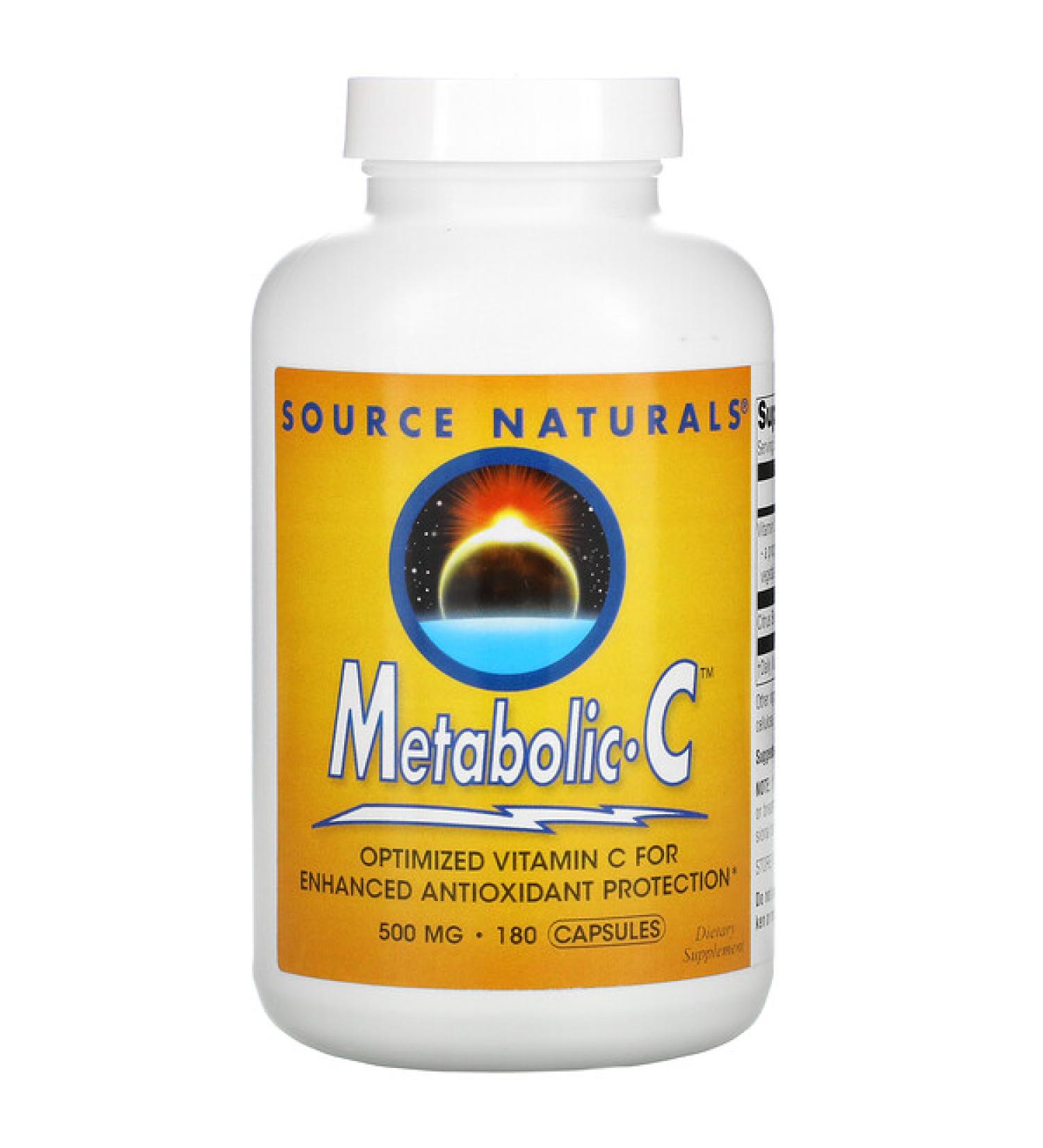 Source Naturals Metabolic C 500 mg 180 Capsules