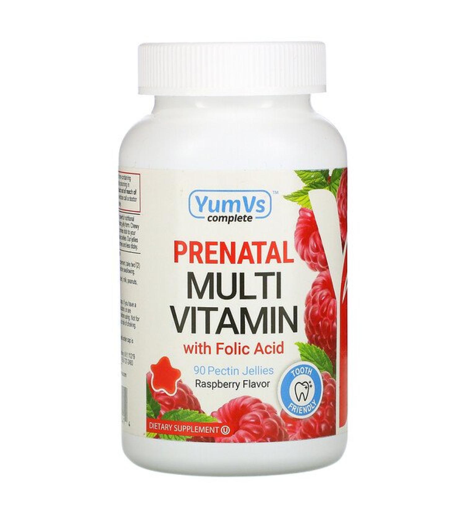 YumV's PreNatal Multivitamin with Folic Acid Raspberry 90 Pectin Jellies
