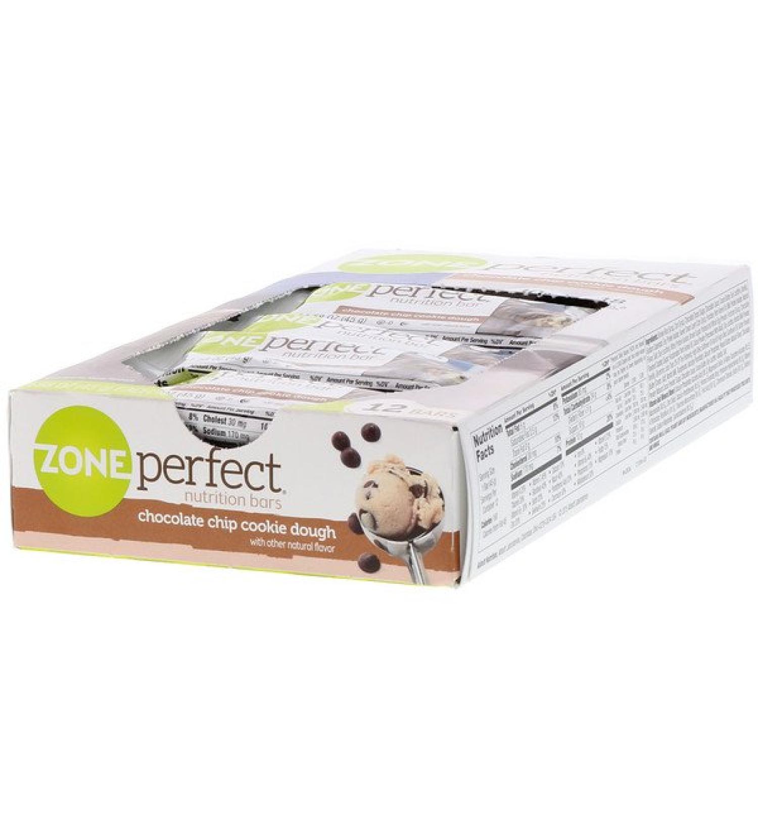 ZonePerfect Nutrition Bars Chocolate Chip Cookie Dough 12 Bars 1.58 oz (45 g) Each