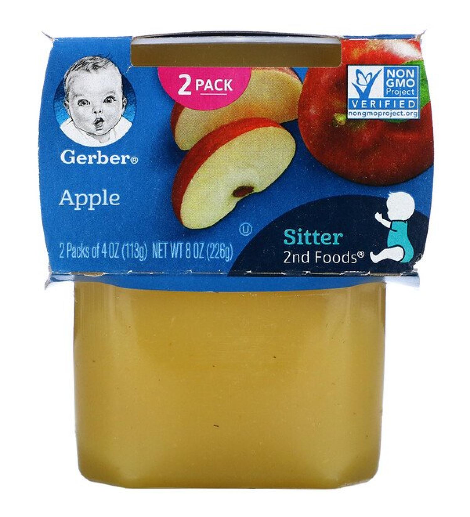 Buy Gerber Apple 2nd Foods - 4 oz 2 Pack | Nutrient-Rich Baby Food - Buy Online on GoSupps.com