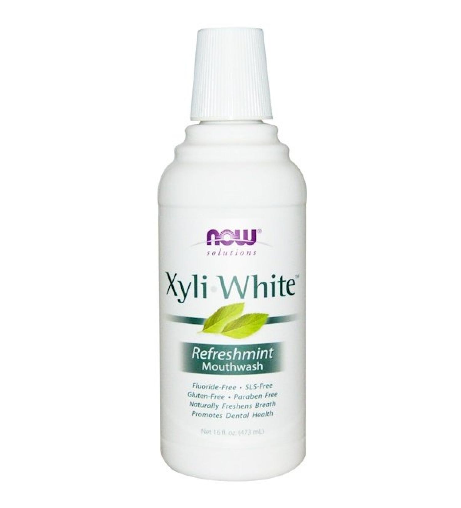 Now Foods Solutions XyliWhite Mouthwash Refreshmint 16 fl oz (473 ml)