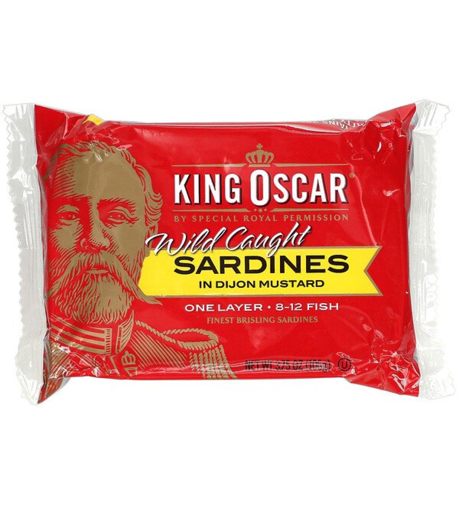 King Oscar Wild Caught Sardines In Dijon Mustard 3.75 oz (106 g)