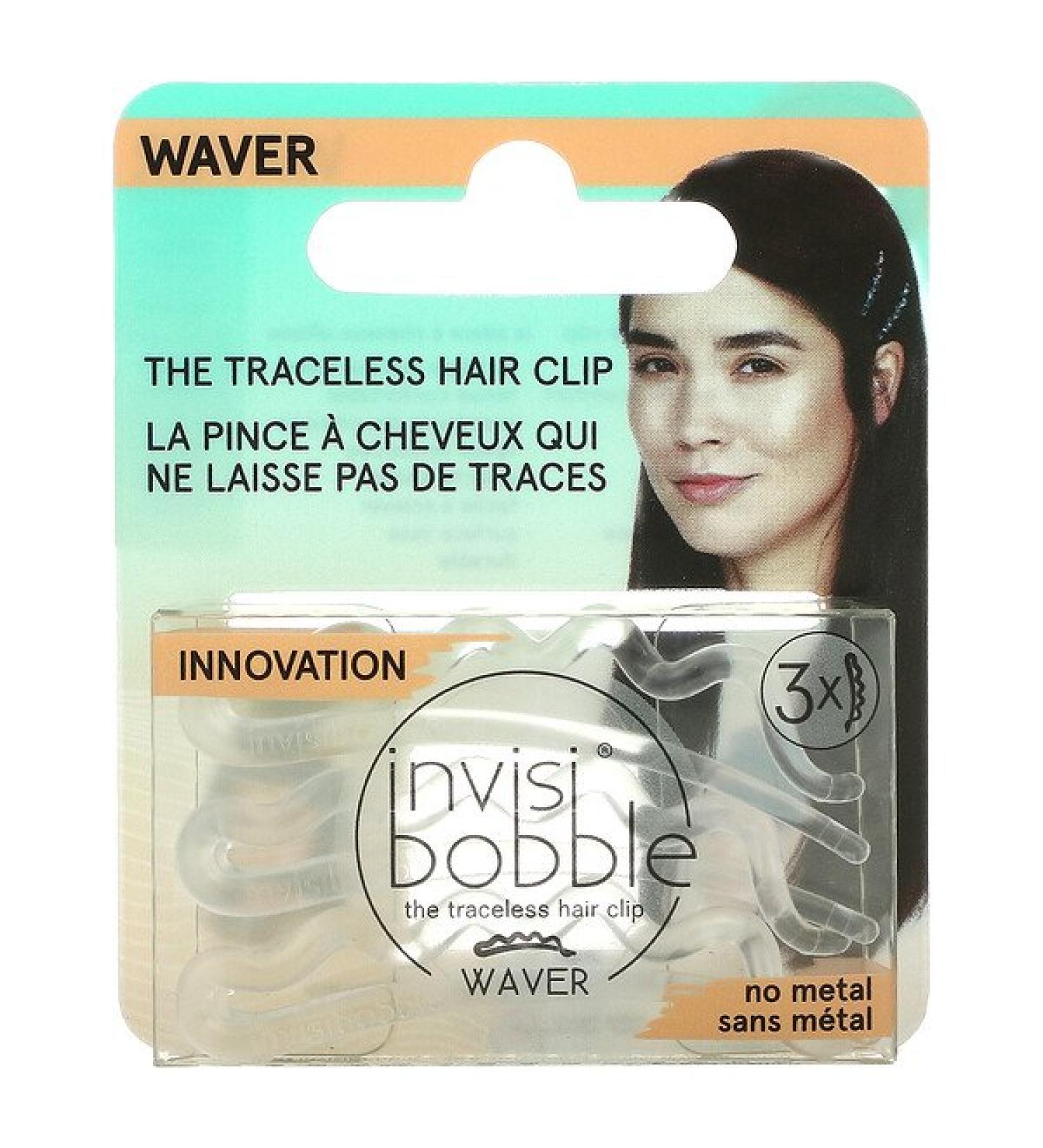 Invisibobble Waver Traceless Hair Clip - Crystal Clear 3 Pack | No Crease Hair Accessories - Buy Online on GoSupps.com