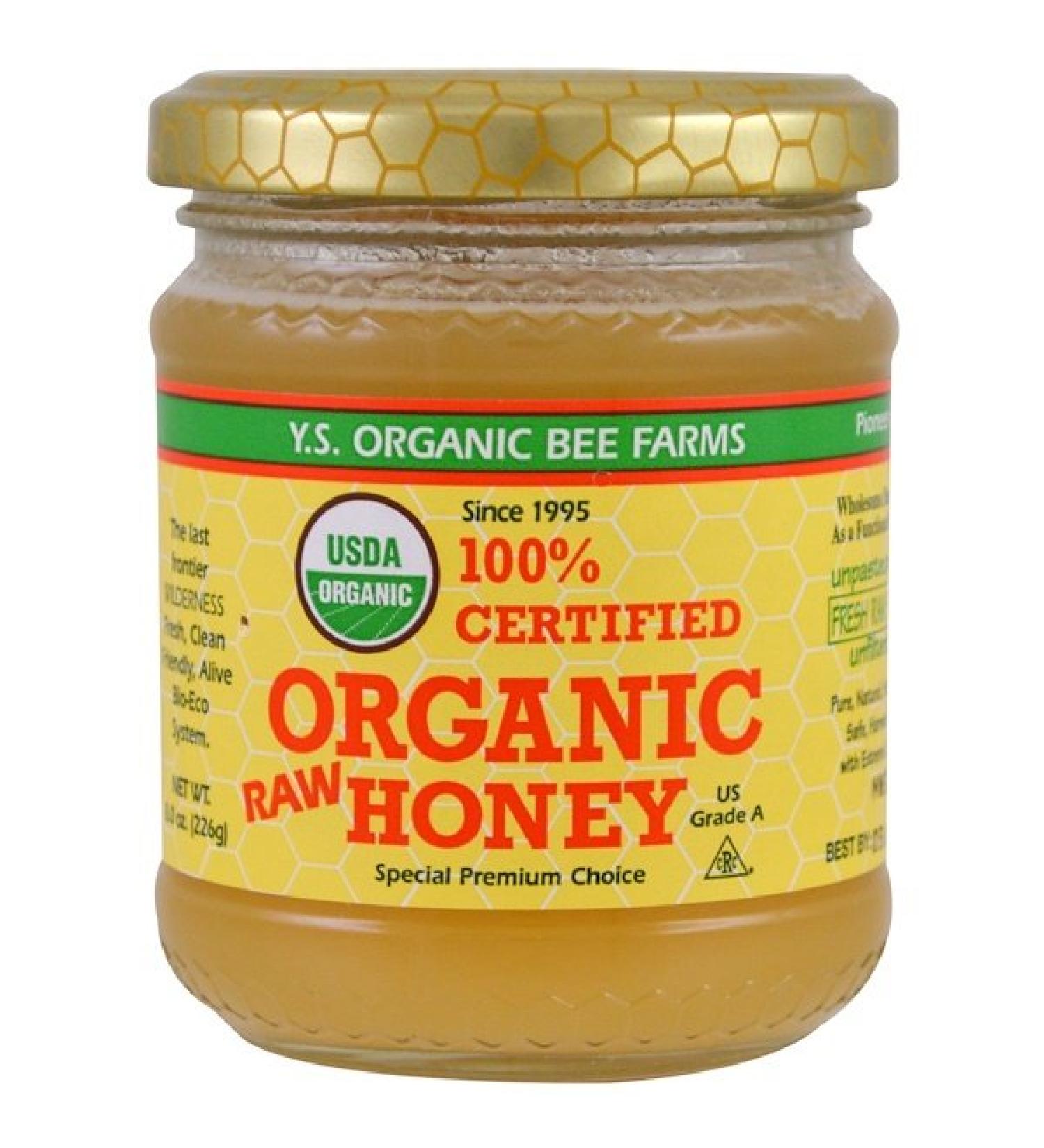 Y.S. Eco Bee Farms Organic Raw Honey 8 oz | 100% Pure & Certified - Buy Online on GoSupps.com