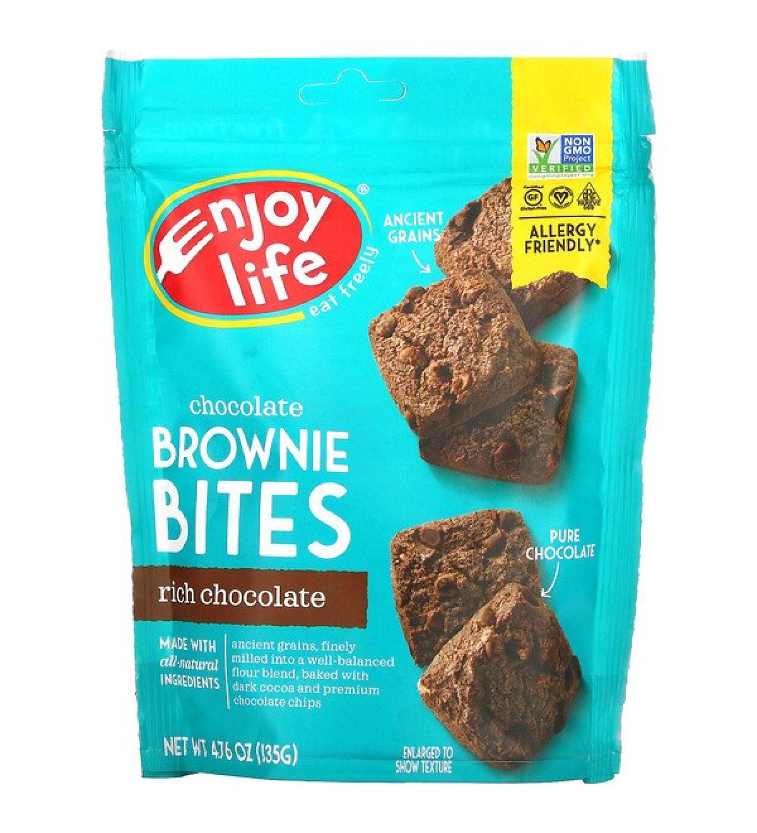 Enjoy Life Foods Chocolate Brownie Bites Rich Chocolate 4.76 oz (135 g)