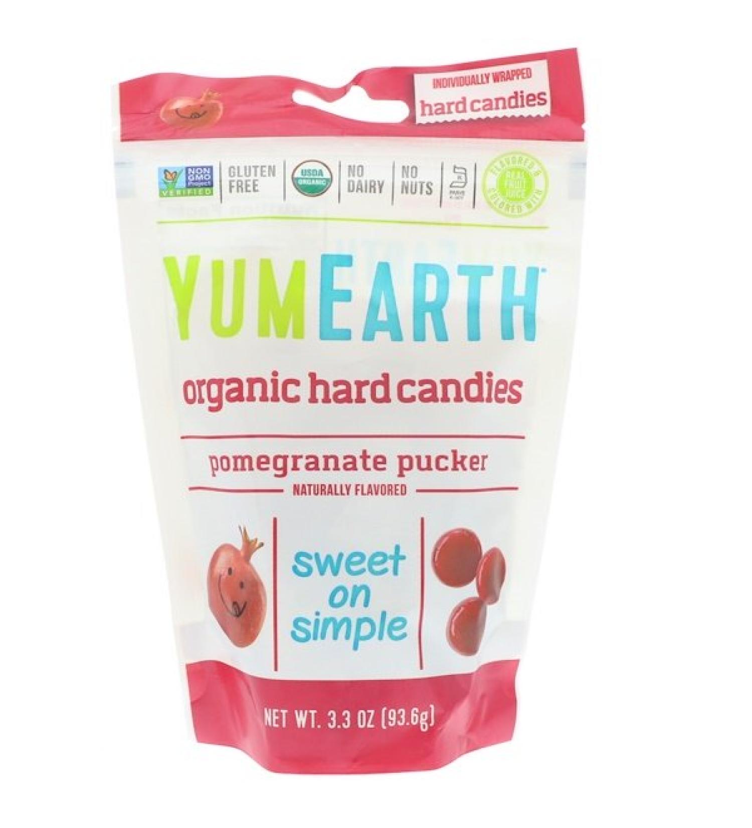 YumEarth Organic Hard Candies Pomegranate Pucker 3.3 oz (93.6 g)